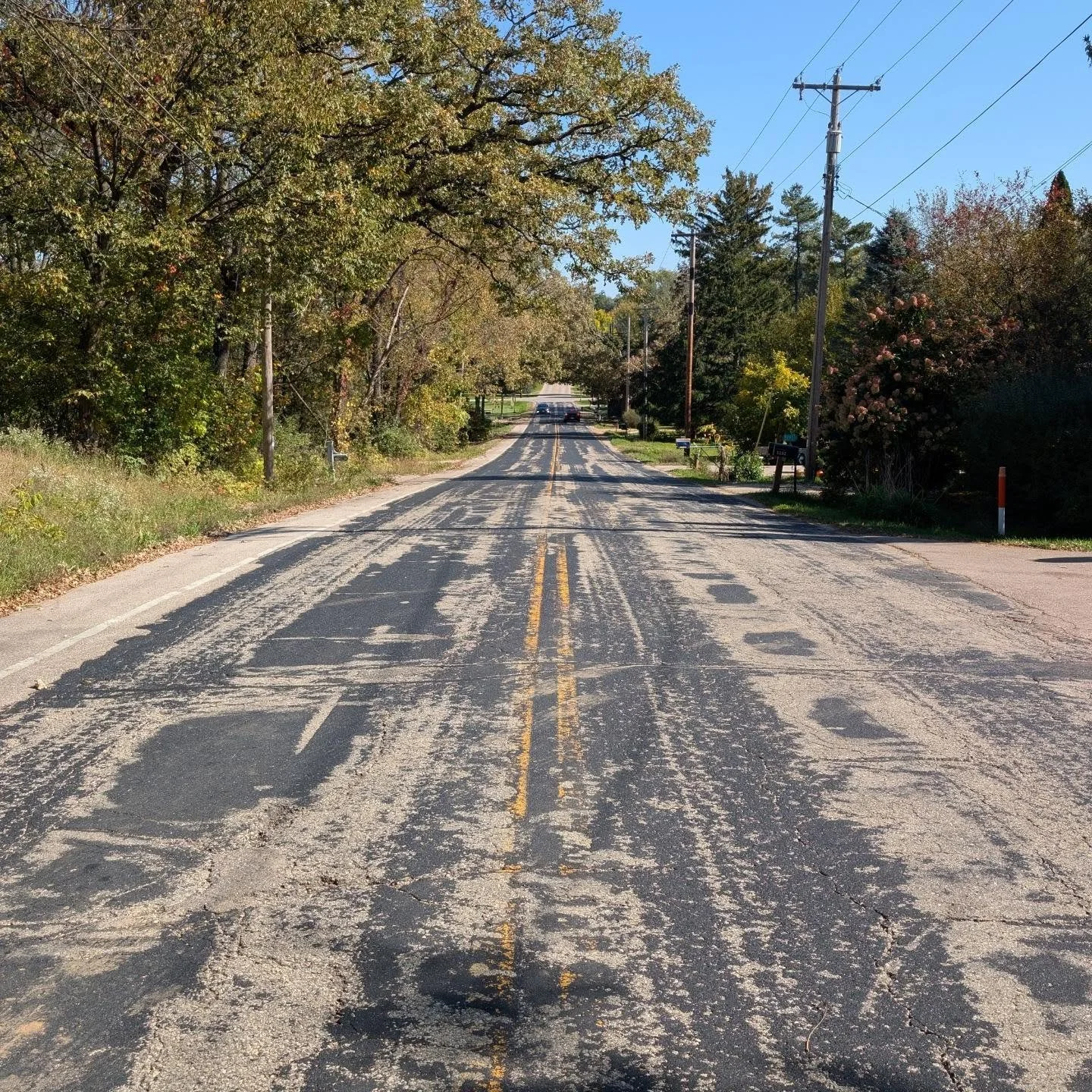 A worn rural road