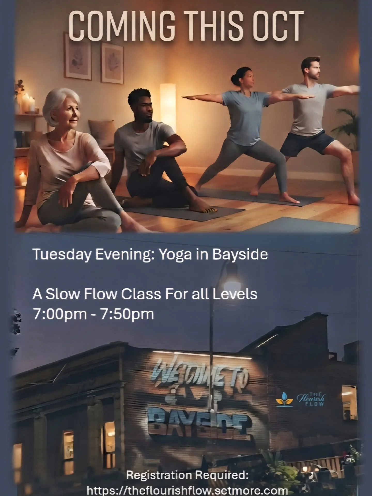 I'm excited to share that Tuesday evening Yoga classes In Bayside will begin this October!

Limited Spots for each class

Registration link in bio!