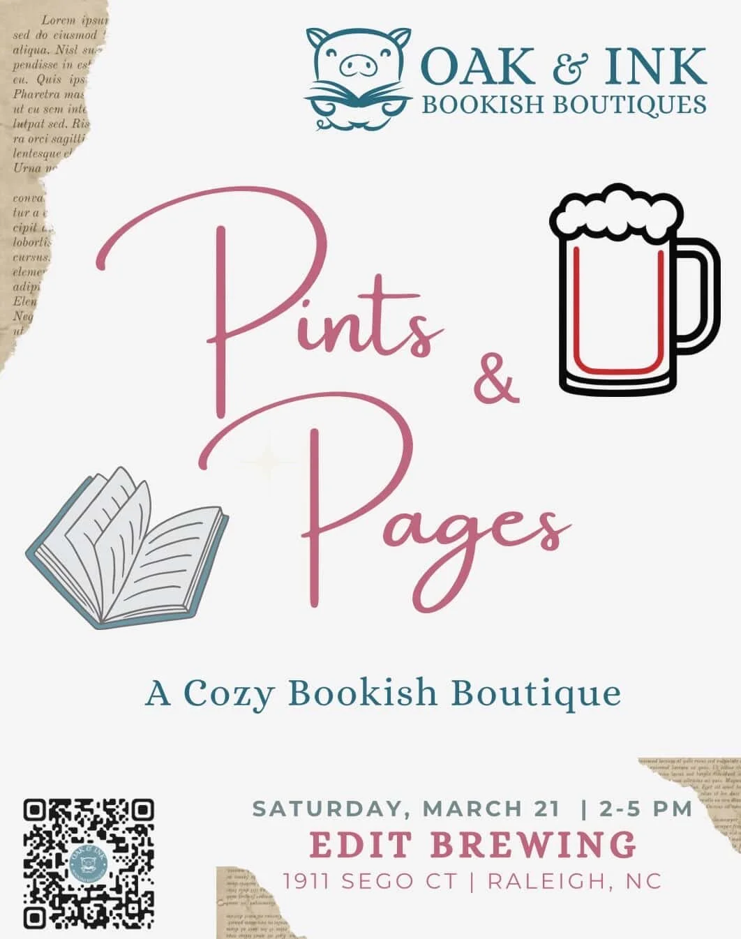 Pints &amp; Pages Book Fair