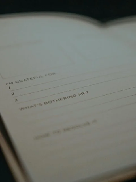 open journal representing intentional pauses during the day.