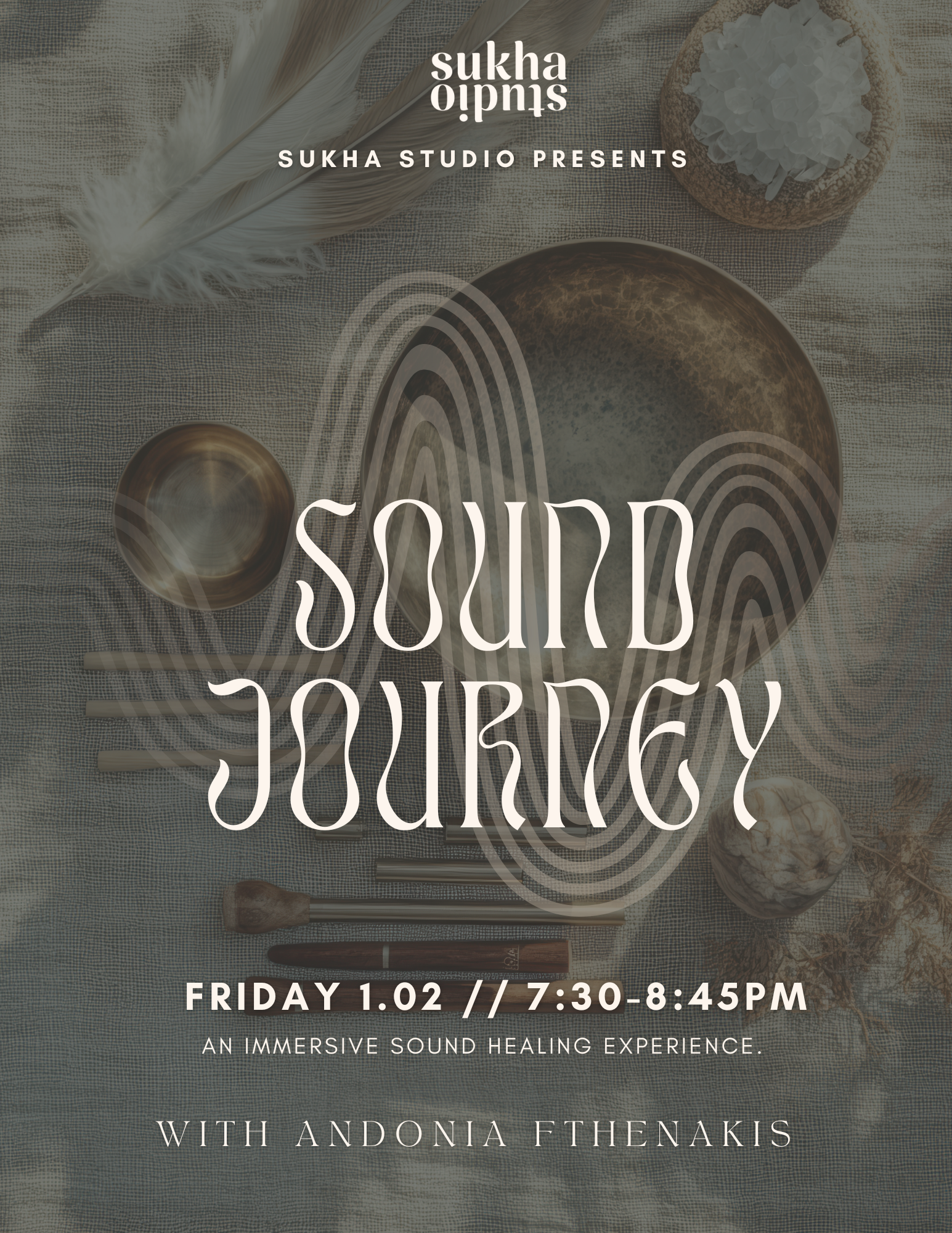 Sound Journey: Sound Bath Meditation &amp; Reiki with Andonia Fthenakis
