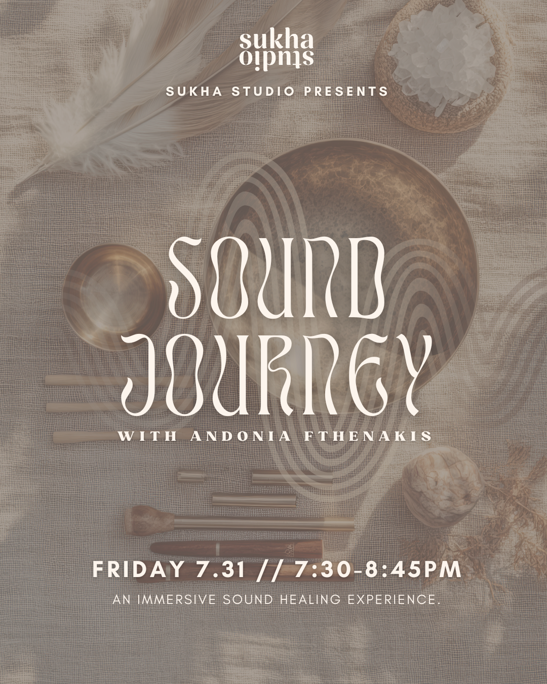 Sound Journey: Sound Bath, Meditation & Reiki with Andonia Fthenakis