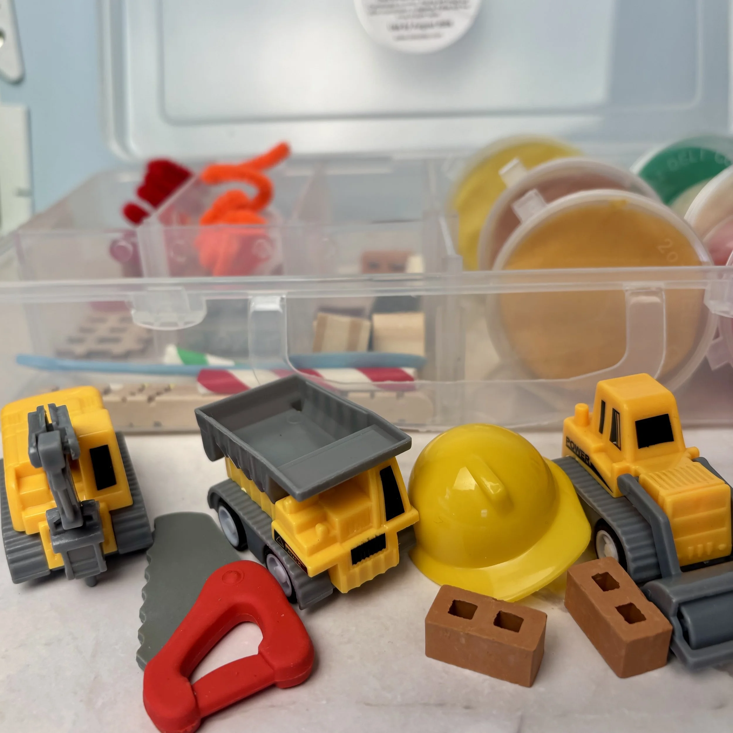 Construction Site Large Playdough Bin