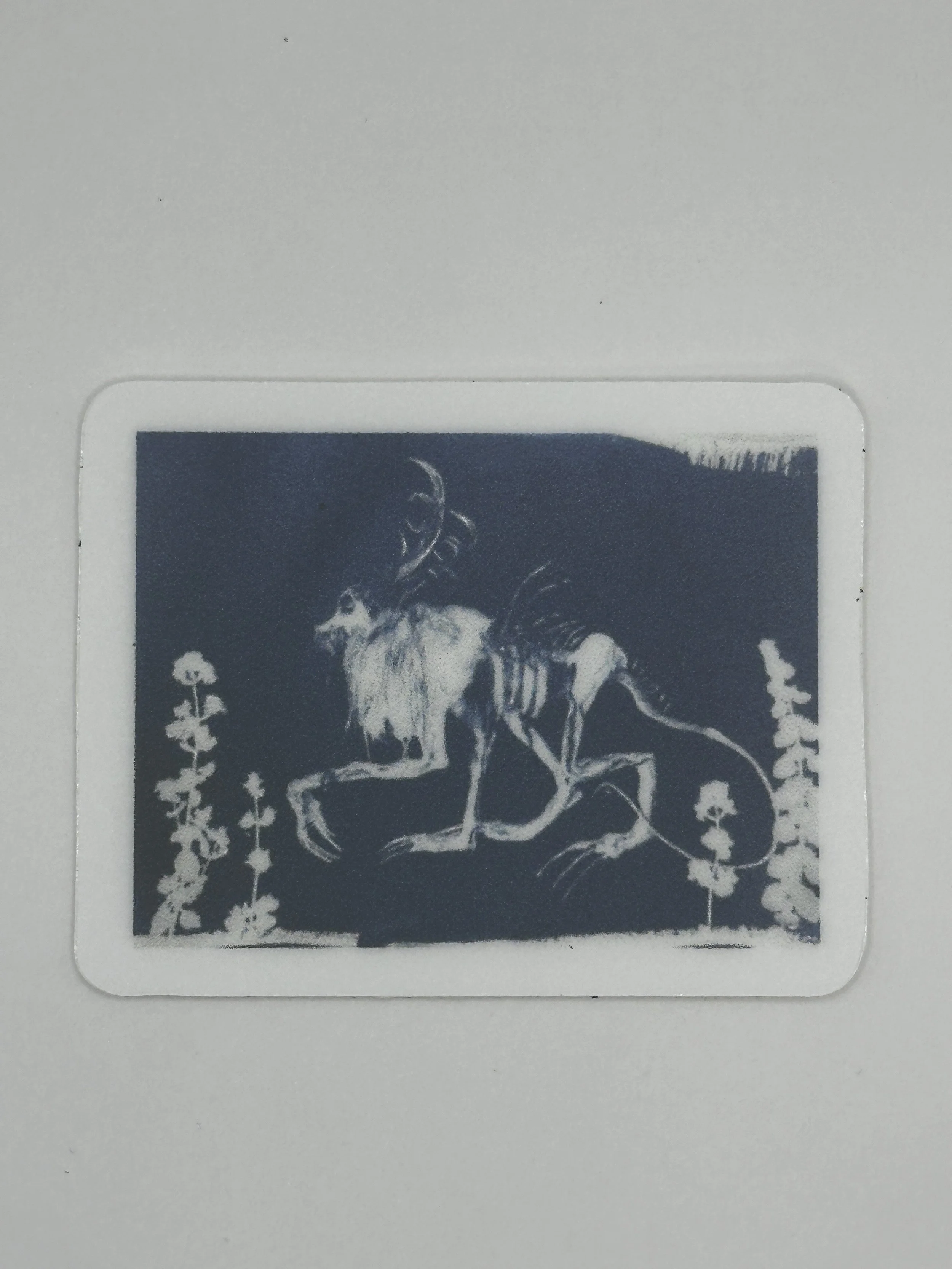 Cyanotype Sticker - Wendigo