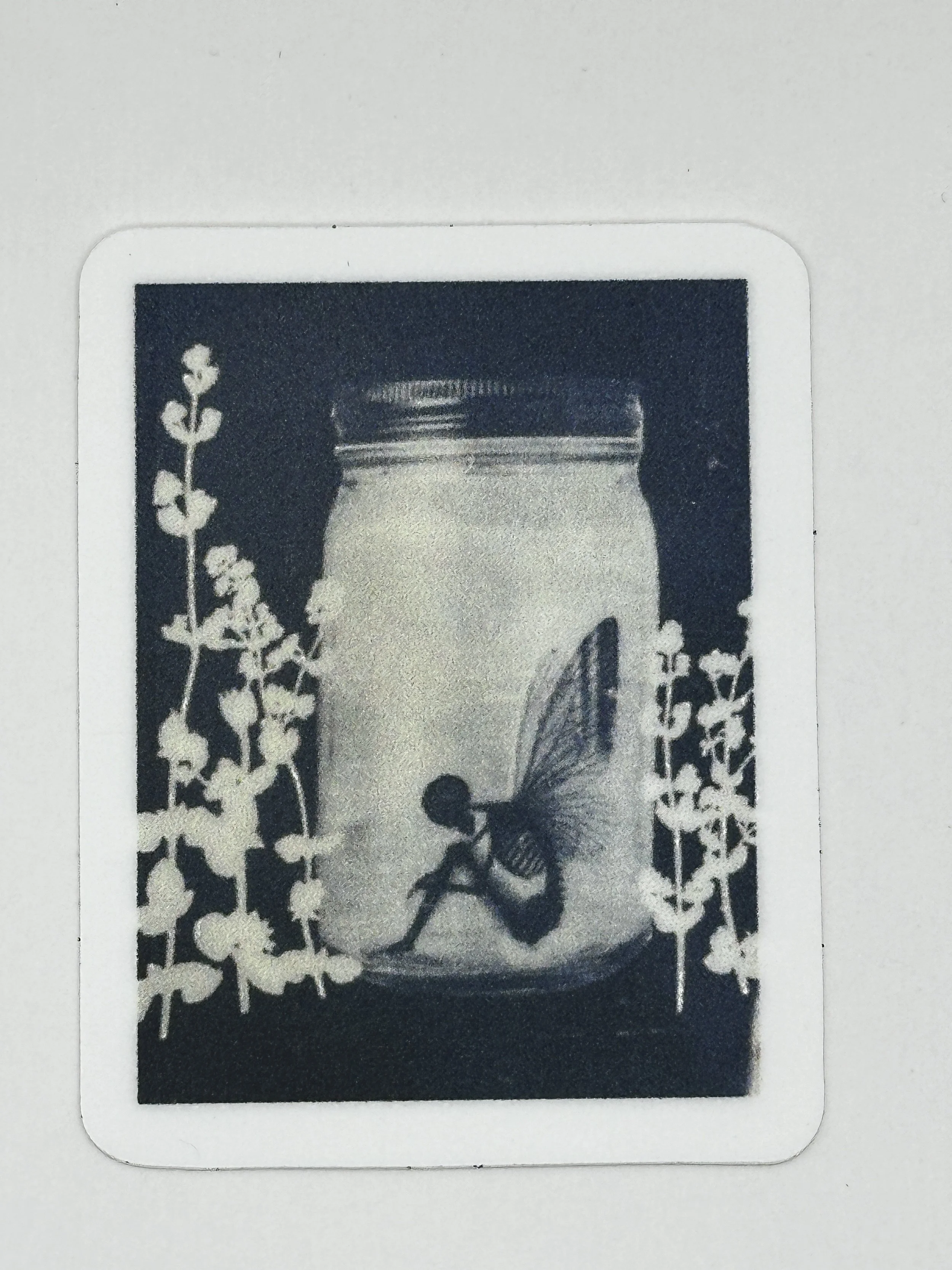 Cyanotype Sticker - Fairy Jar