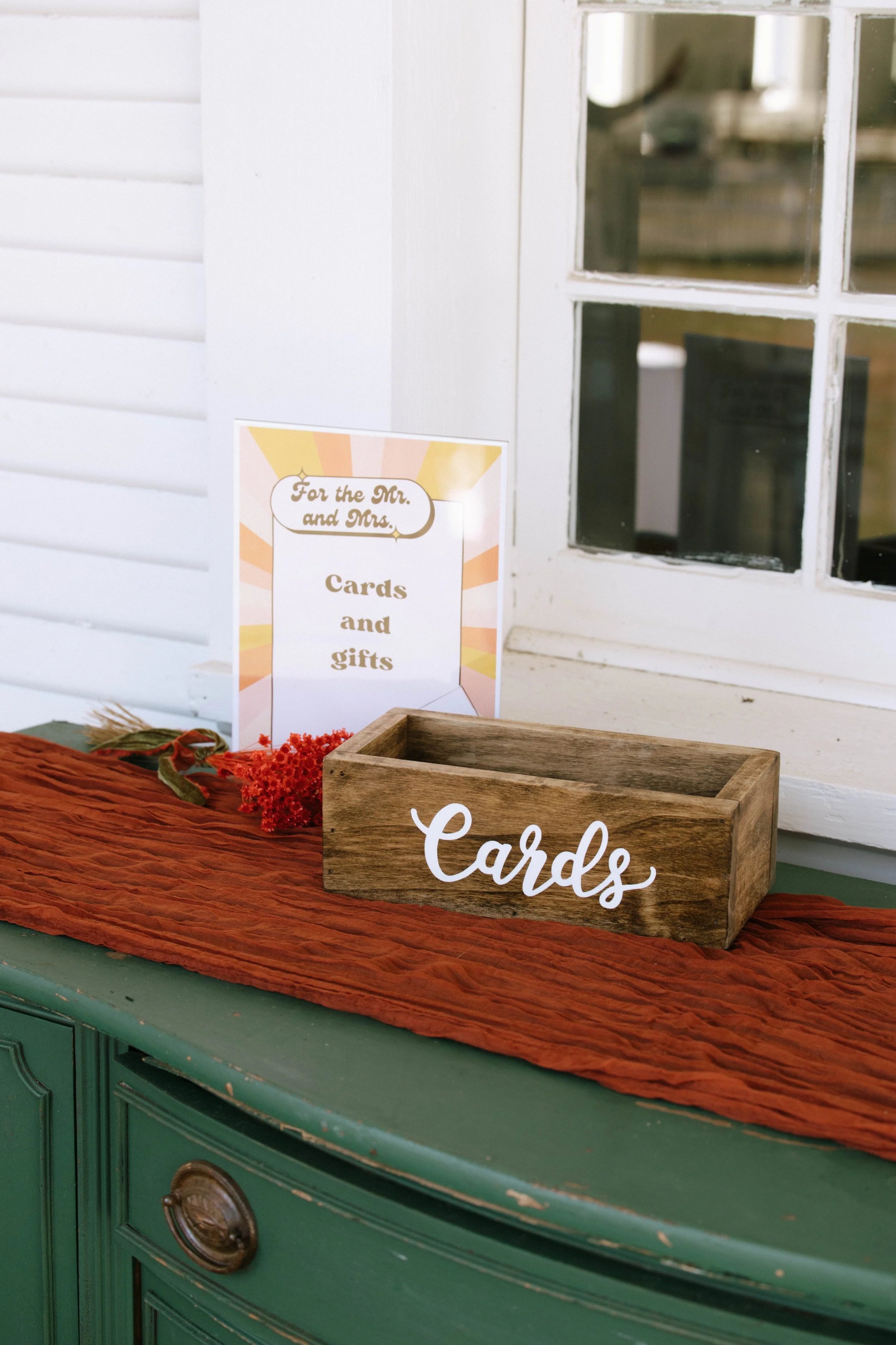 Wooden Card Box - $10