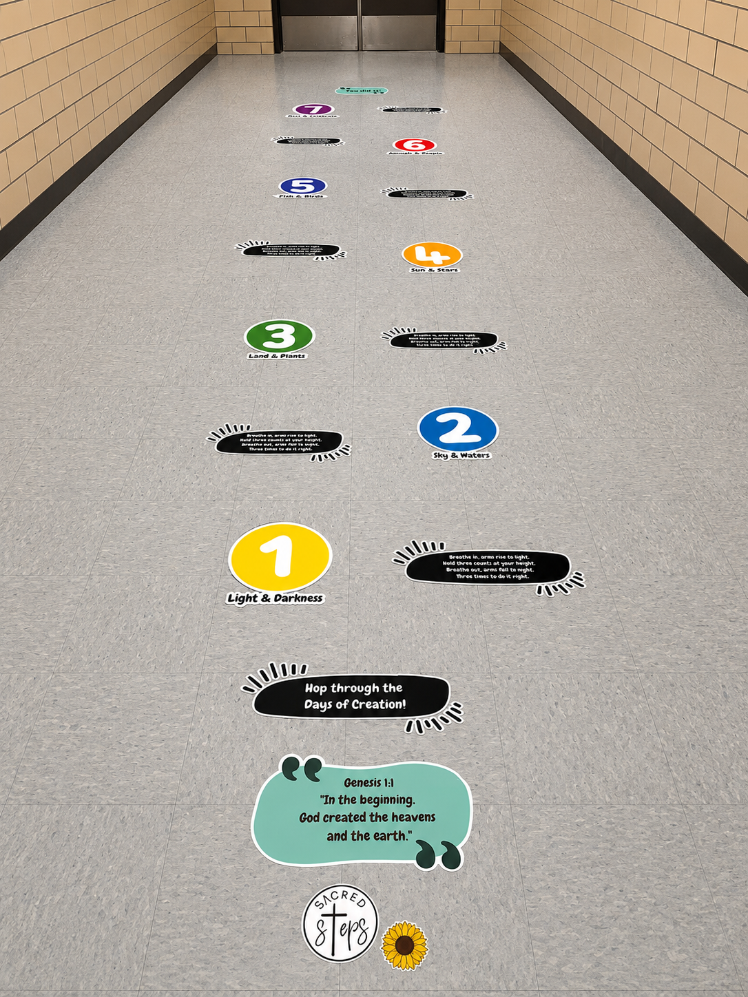Days of Creation Mini Sensory Path