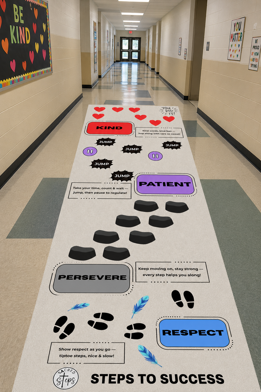 Steps to Success Portable Sensory Path — OT-Designed Movement Path for K-5 Public Schools