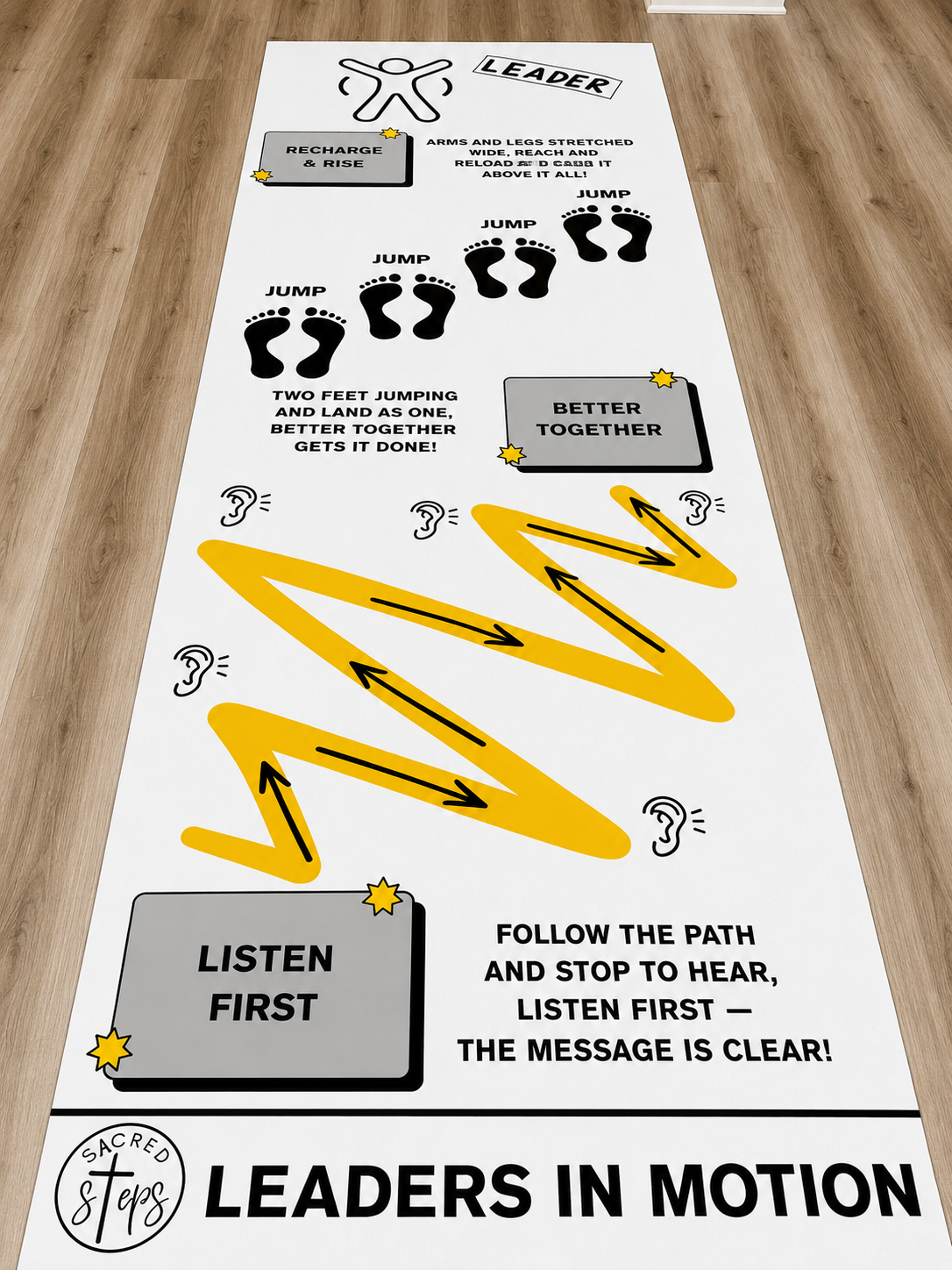 Leaders in Motion Portable Path — Set 2 - Portable Sensory Path for K-5 Schools