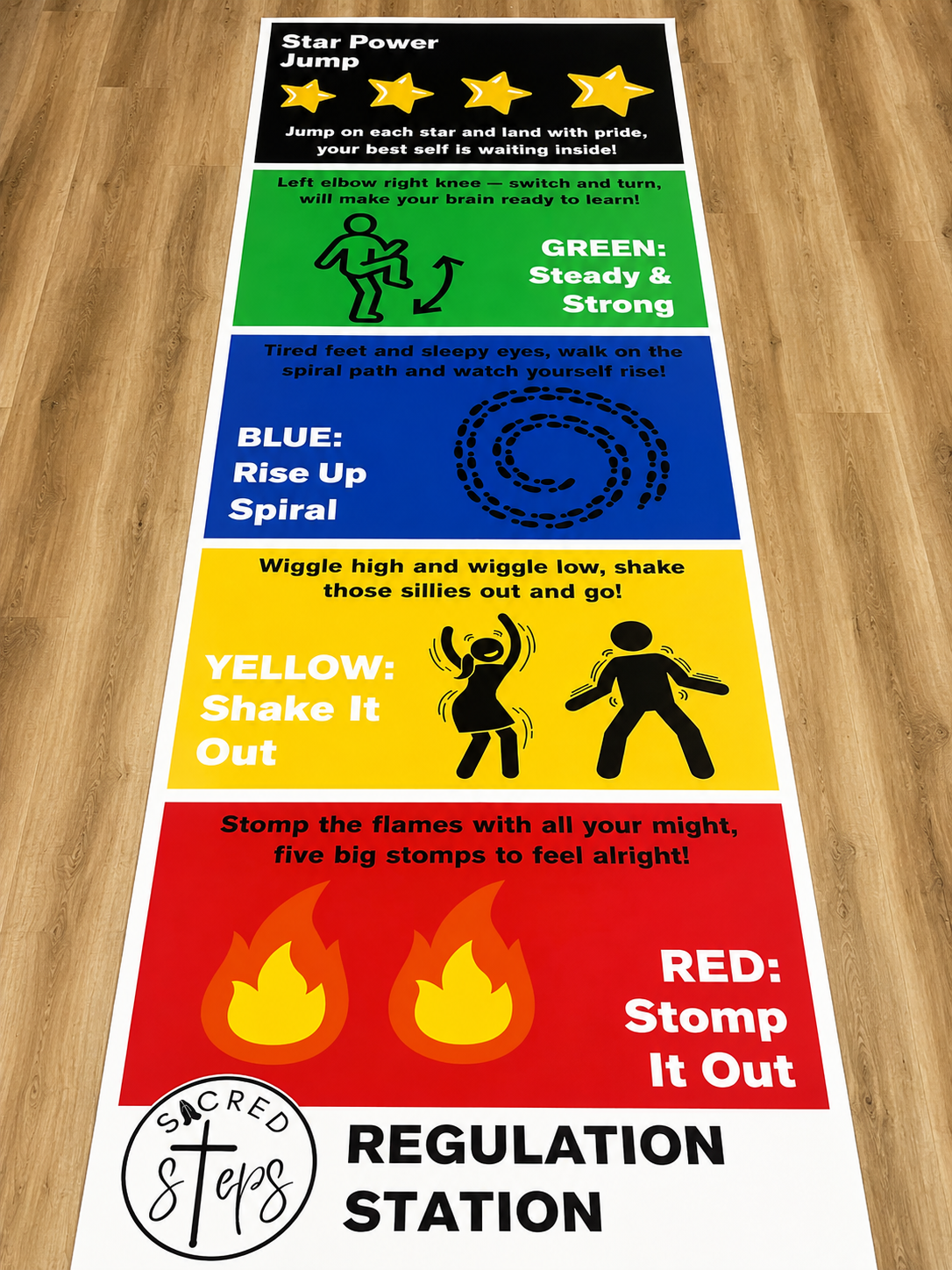 The Regulation Station Portable Path — OT-Designed Self-Regulation Sensory Path for K-5 Schools