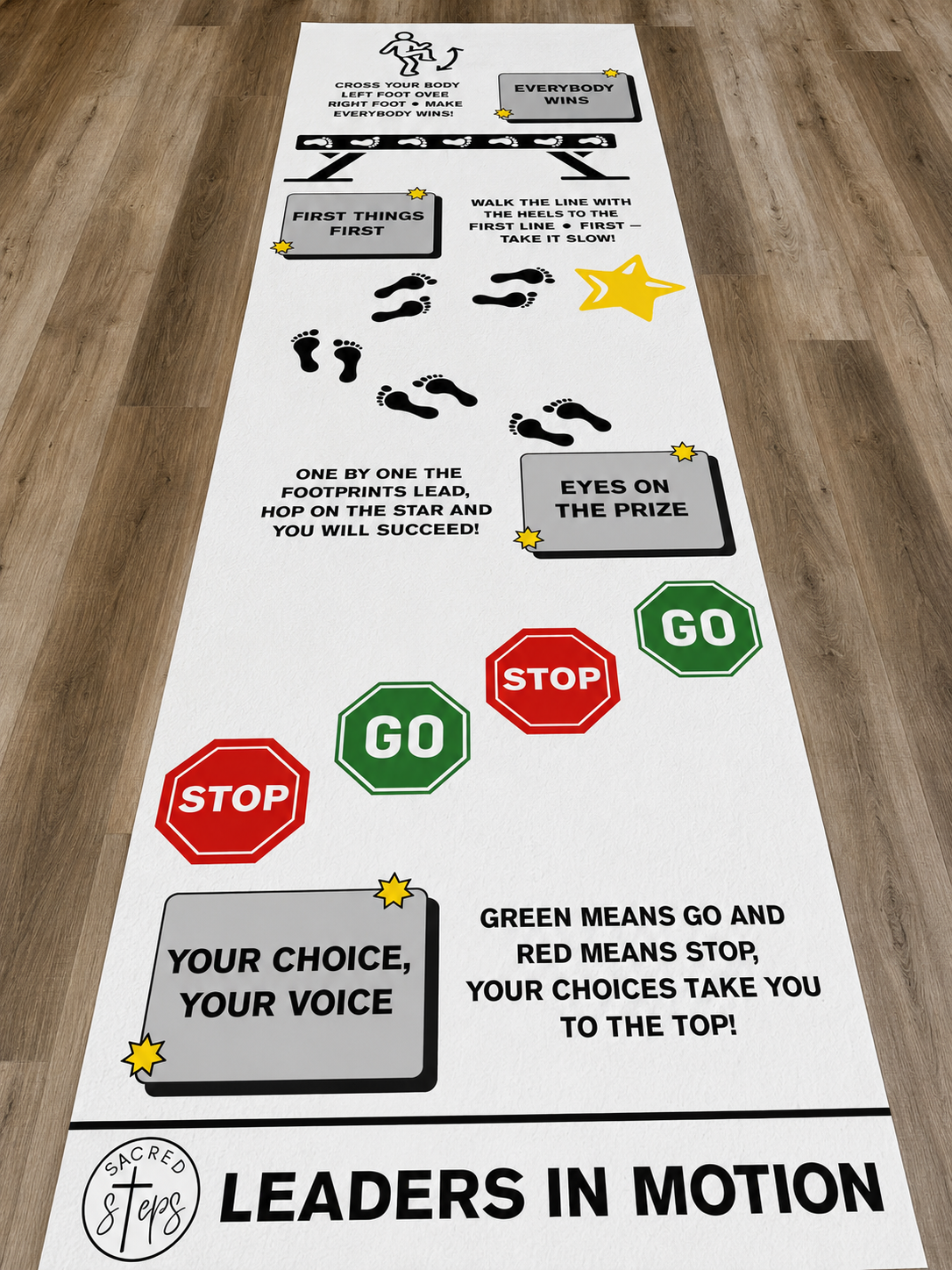 Leaders in Motion Portable Path — Set 1 - Portable Sensory Path for K-5 Schools