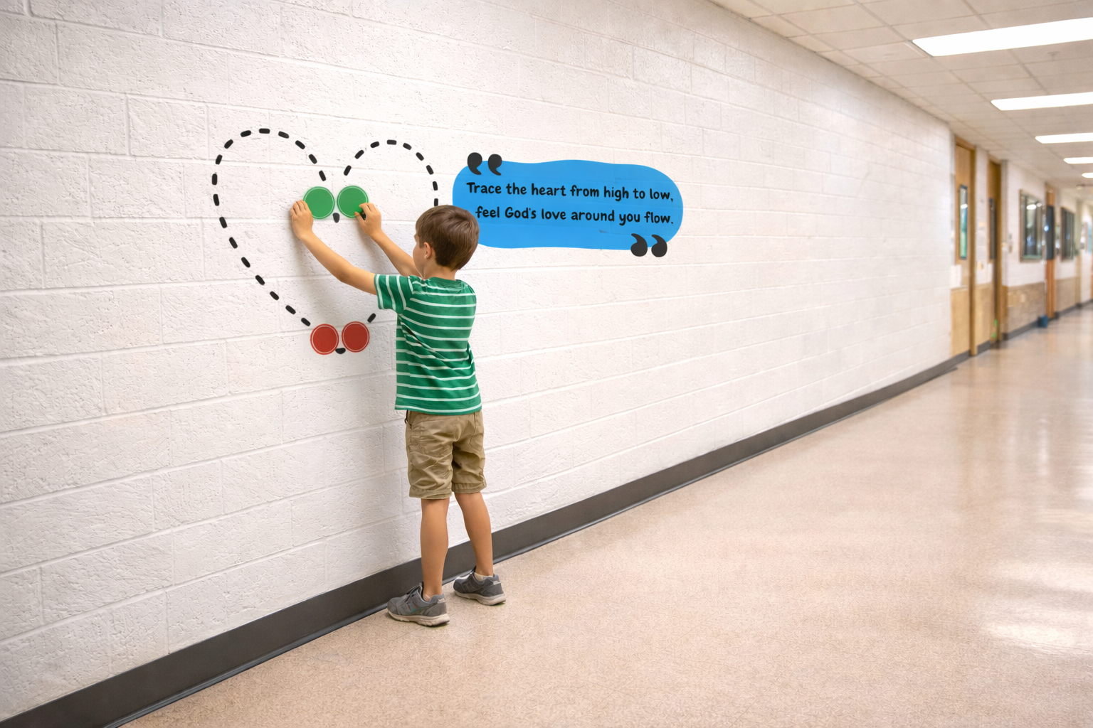 Tracing God's love in school hallway.png