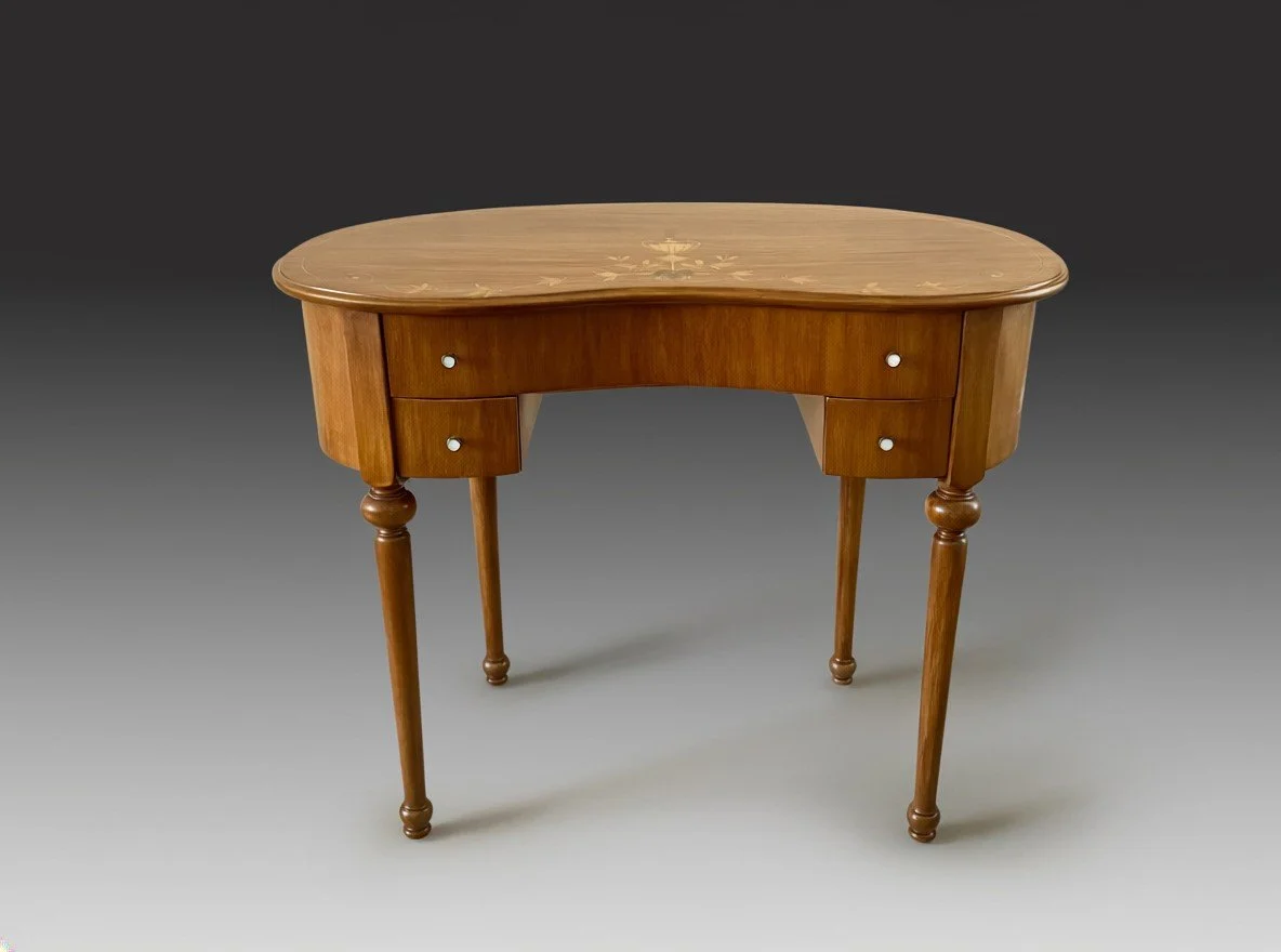 The Inkwell Bloom | Neoclassical Revival Writing Desk