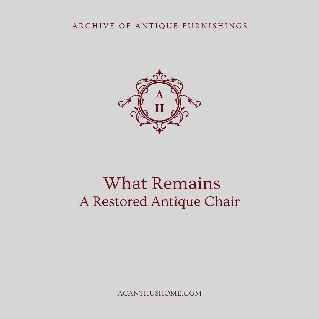 What Remains | Restored Antique Carved Oak Chair