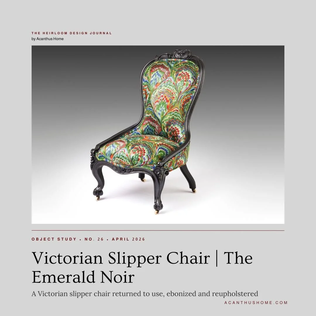 Victorian Slipper Chair | The Emerald Noir