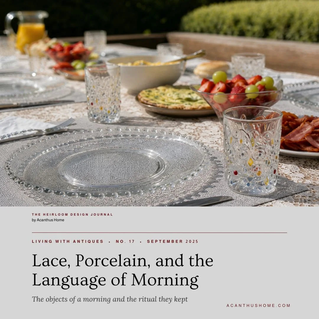 Lace, Porcelain, and the Language of Morning
