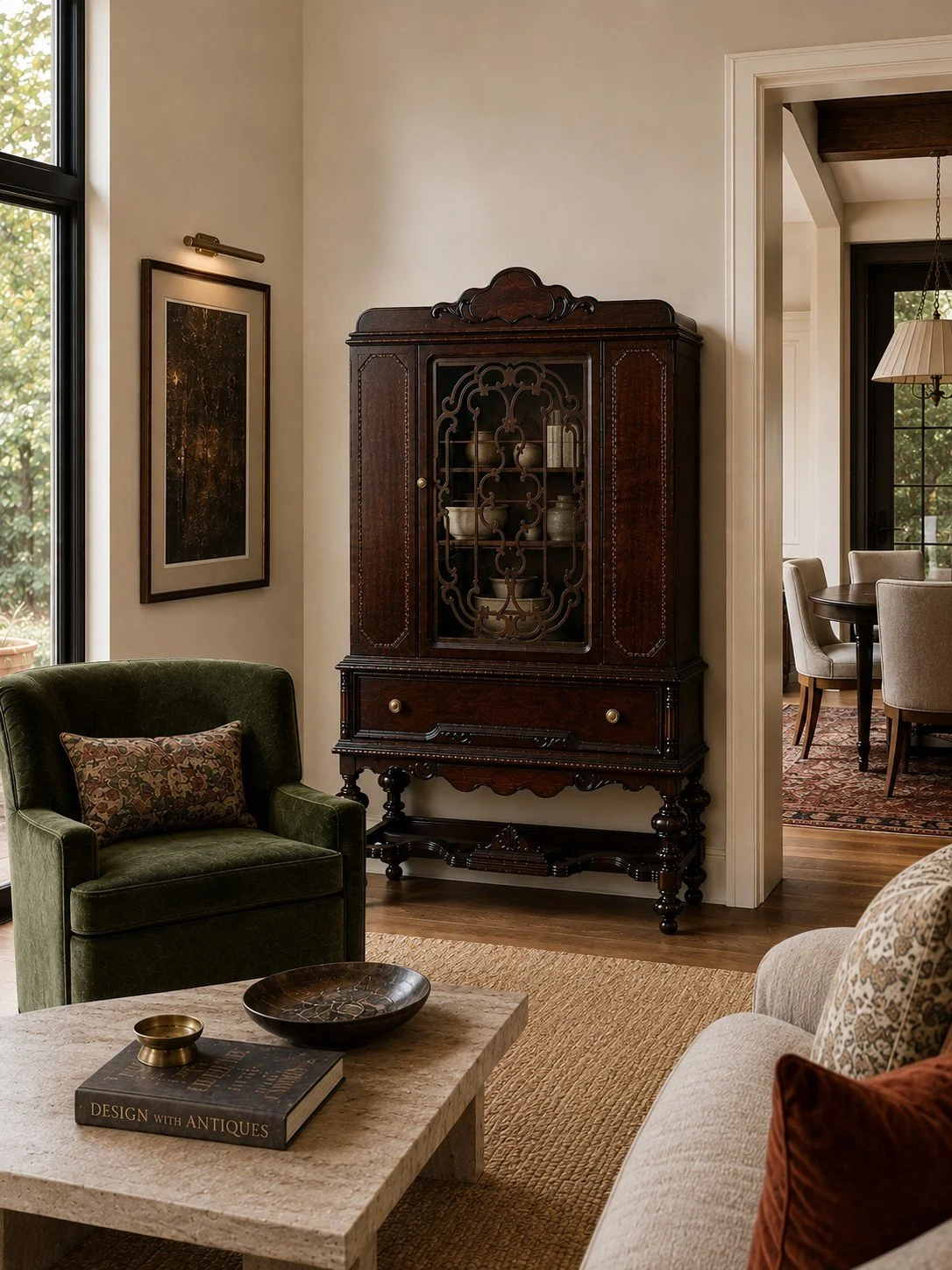 acanthus-home-the-corvane-jacobean-revival-china-cabinet-neutral-living-room