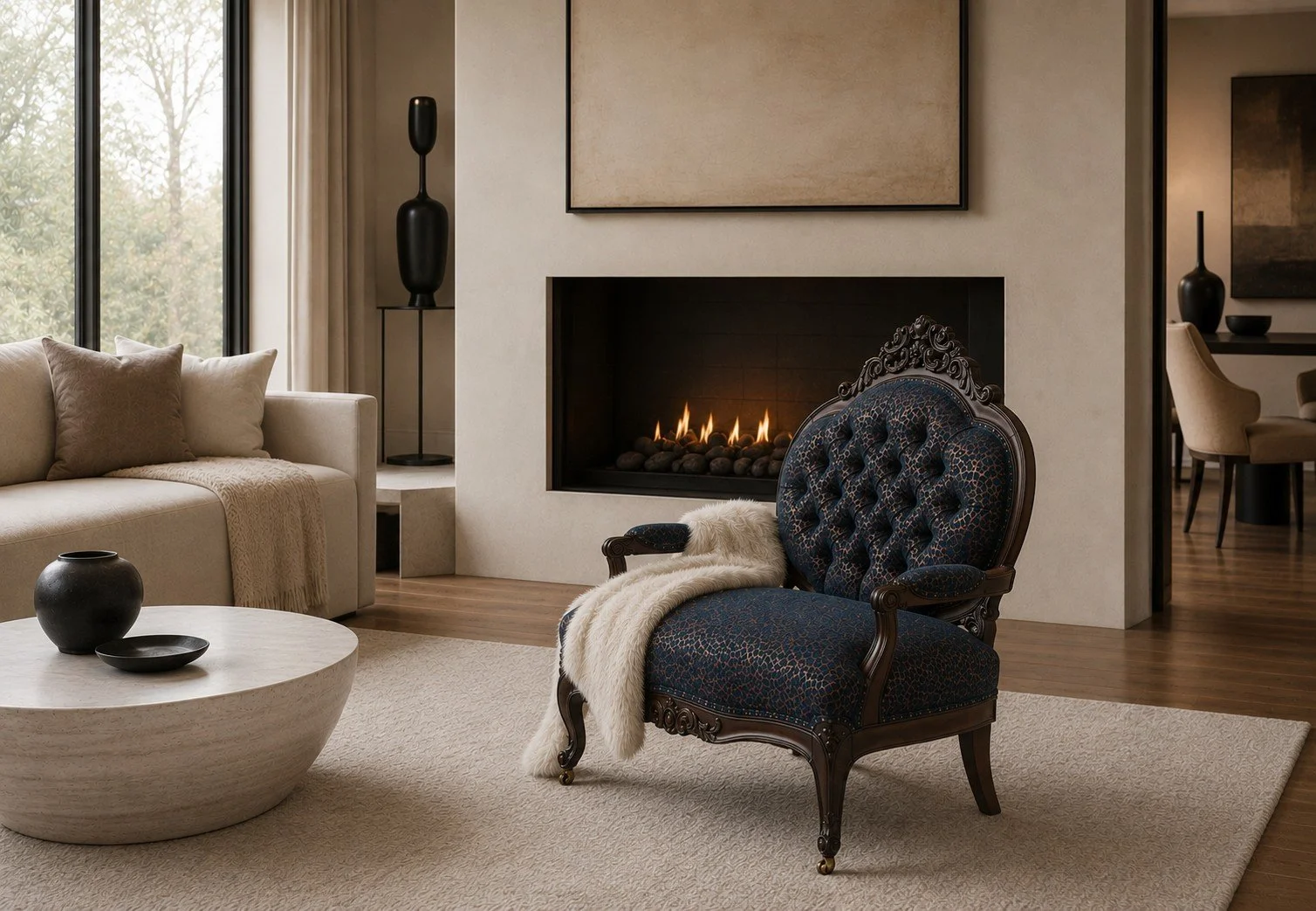 acanthus-home-the-midnight-leopard-living-room-fireplace
