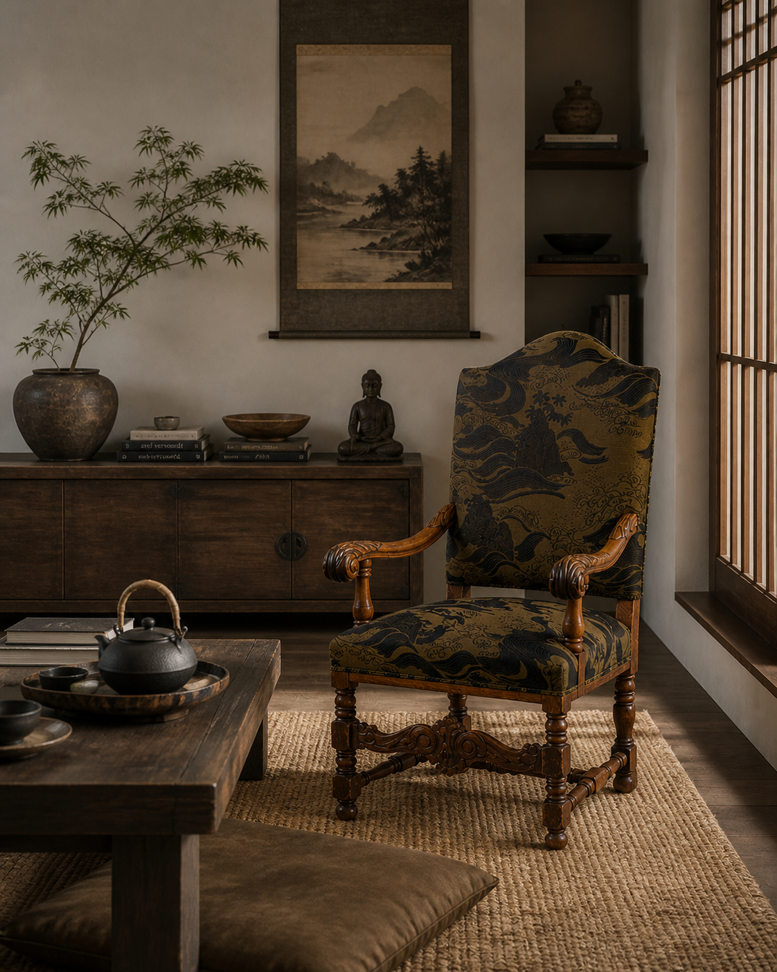 acanthus-home-carved-oak-armchair-black-gold-upholstery-asian-minimalist-lived-in-interior.png