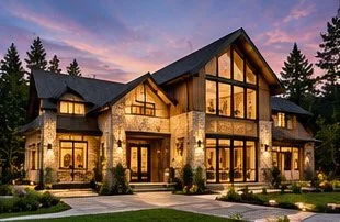 Concept rendering in the style of The North Woods Cabin