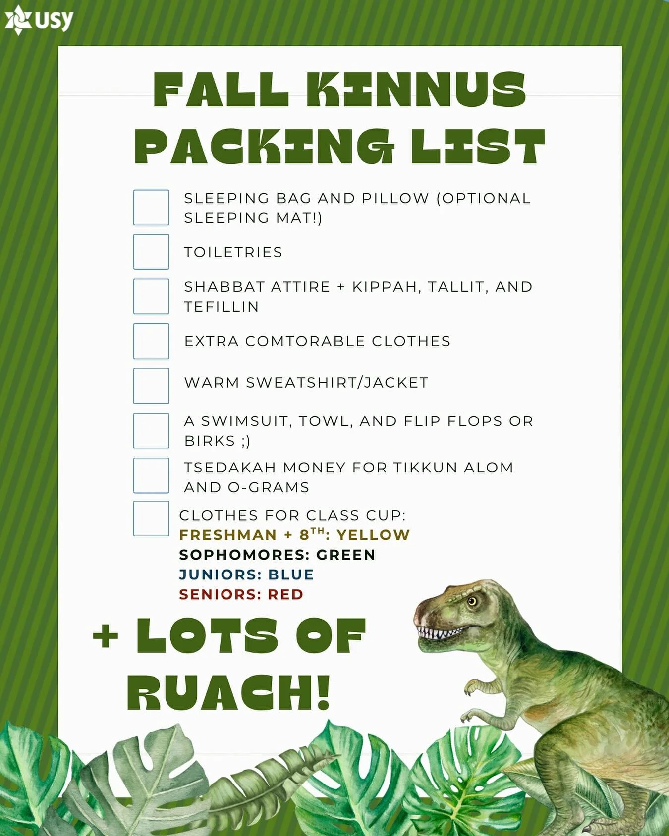 PACKING LIST!! GET HYPED!!