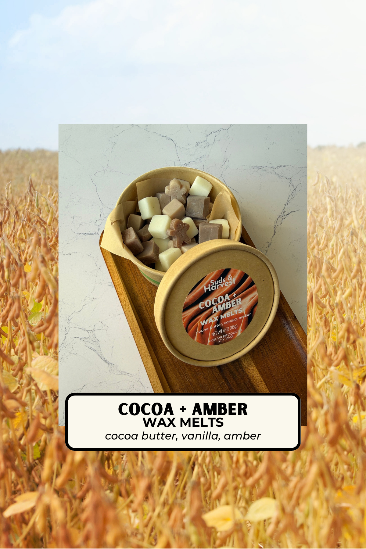 Cocoa + Amber Wax Melts