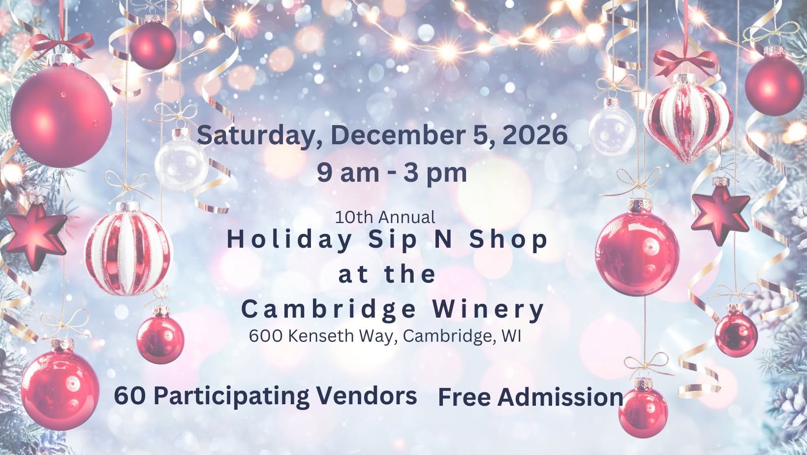 Fall Sip & Shop at The Cambridge Winery