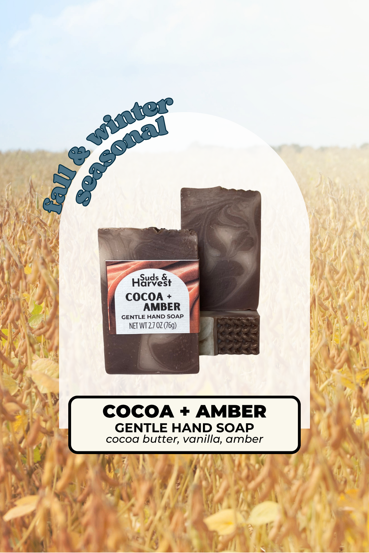 Cocoa + Amber Gentle Hand Soap