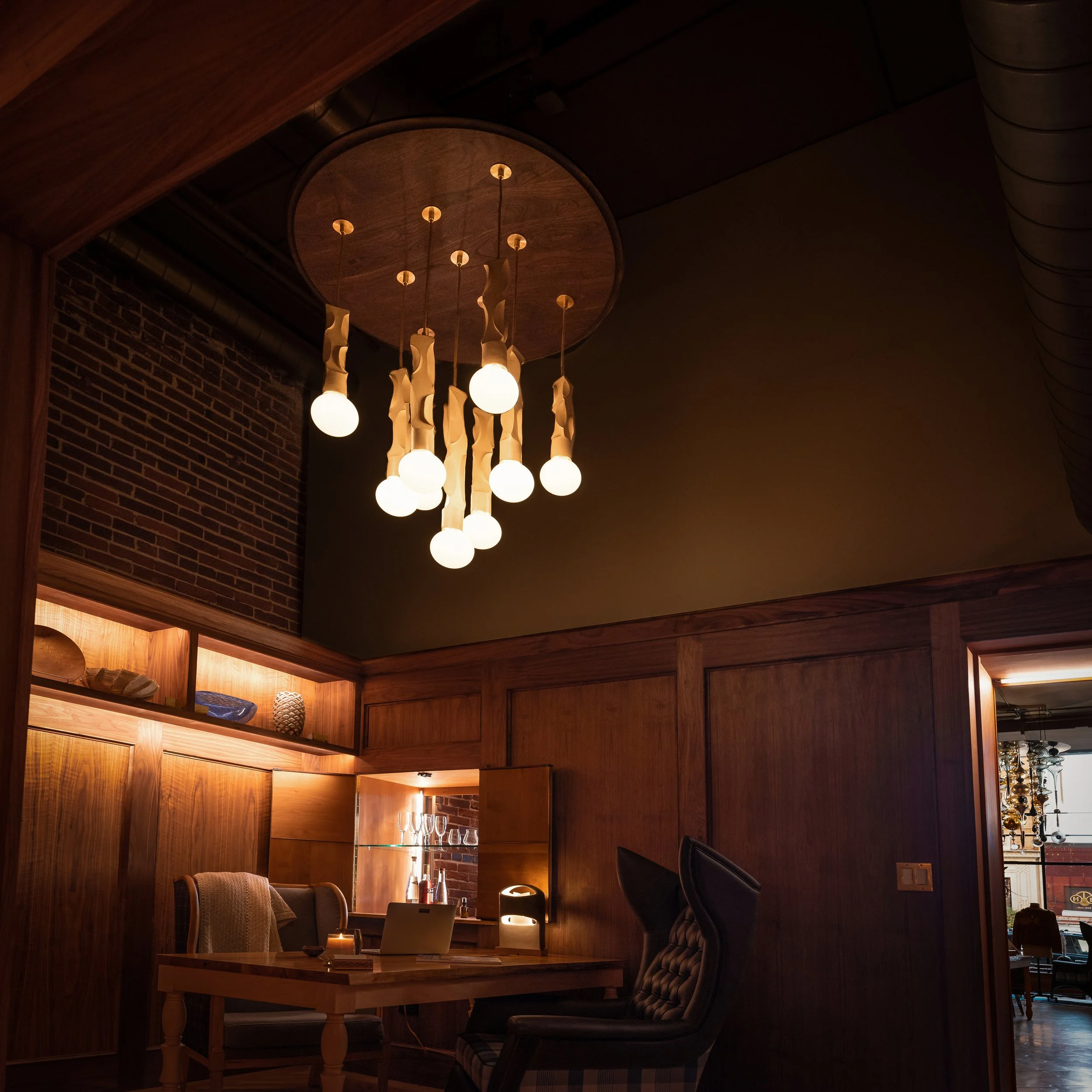 Sinuous Chandelier:
DITL Gallery, Portland, OR