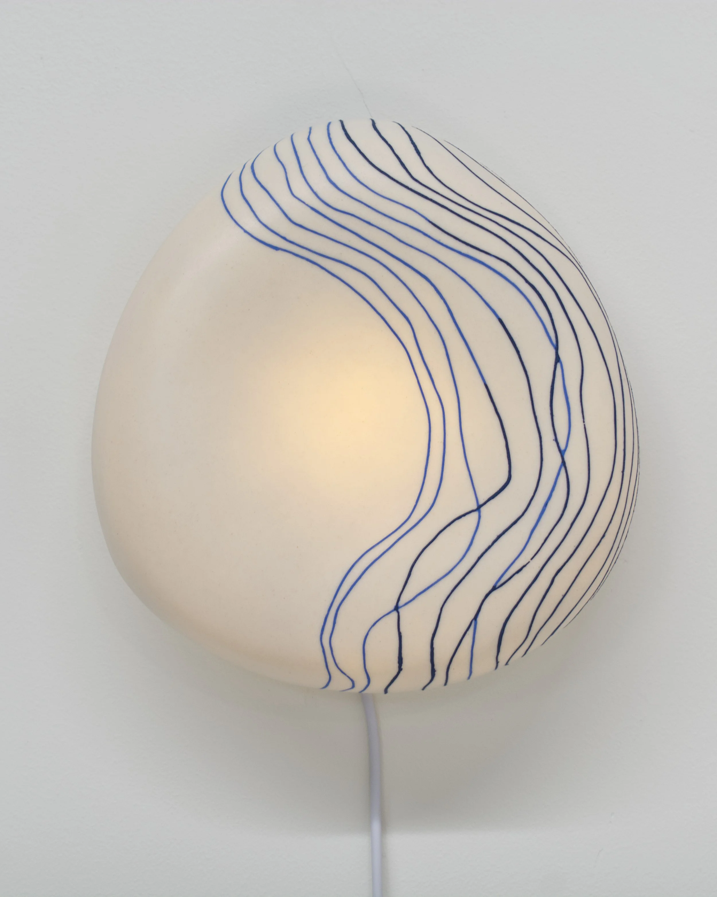 "Tides of Tranquility" Wall Mount, porcelain, color inlay