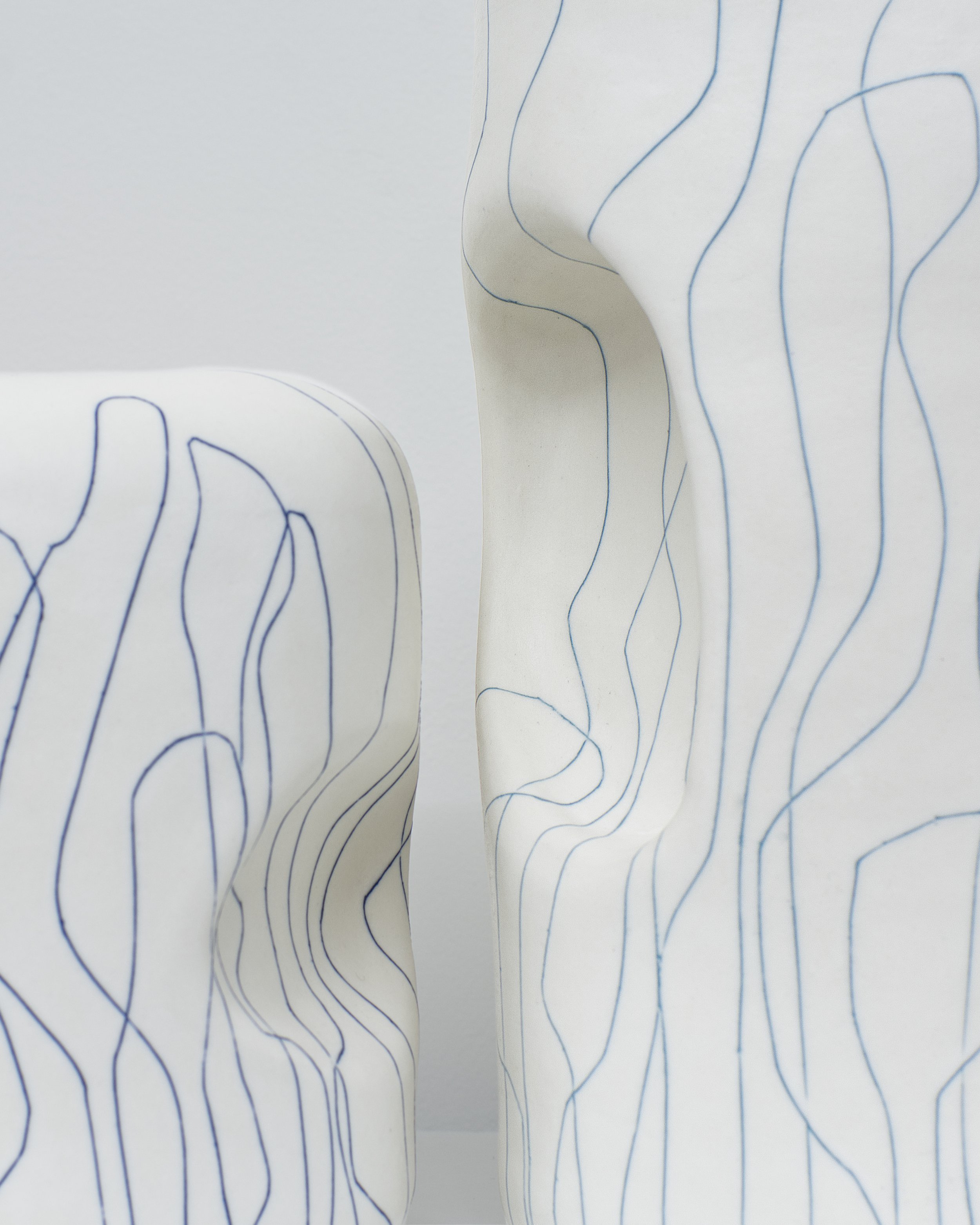 "Tides of Tranquility in Cerulean", porcelain