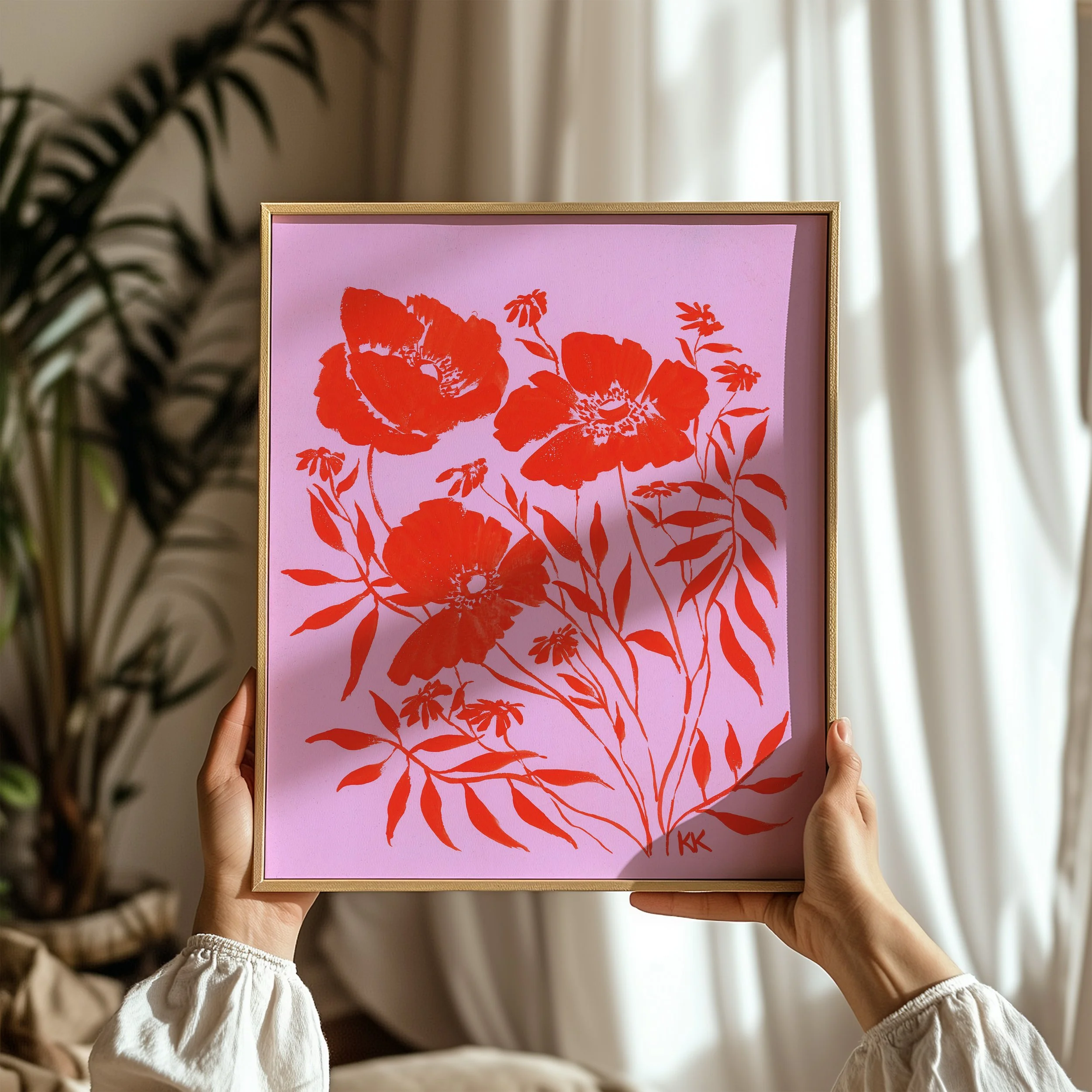 Website_Scanned Original_Vermillion Poppies on Lilac_Holding.jpg
