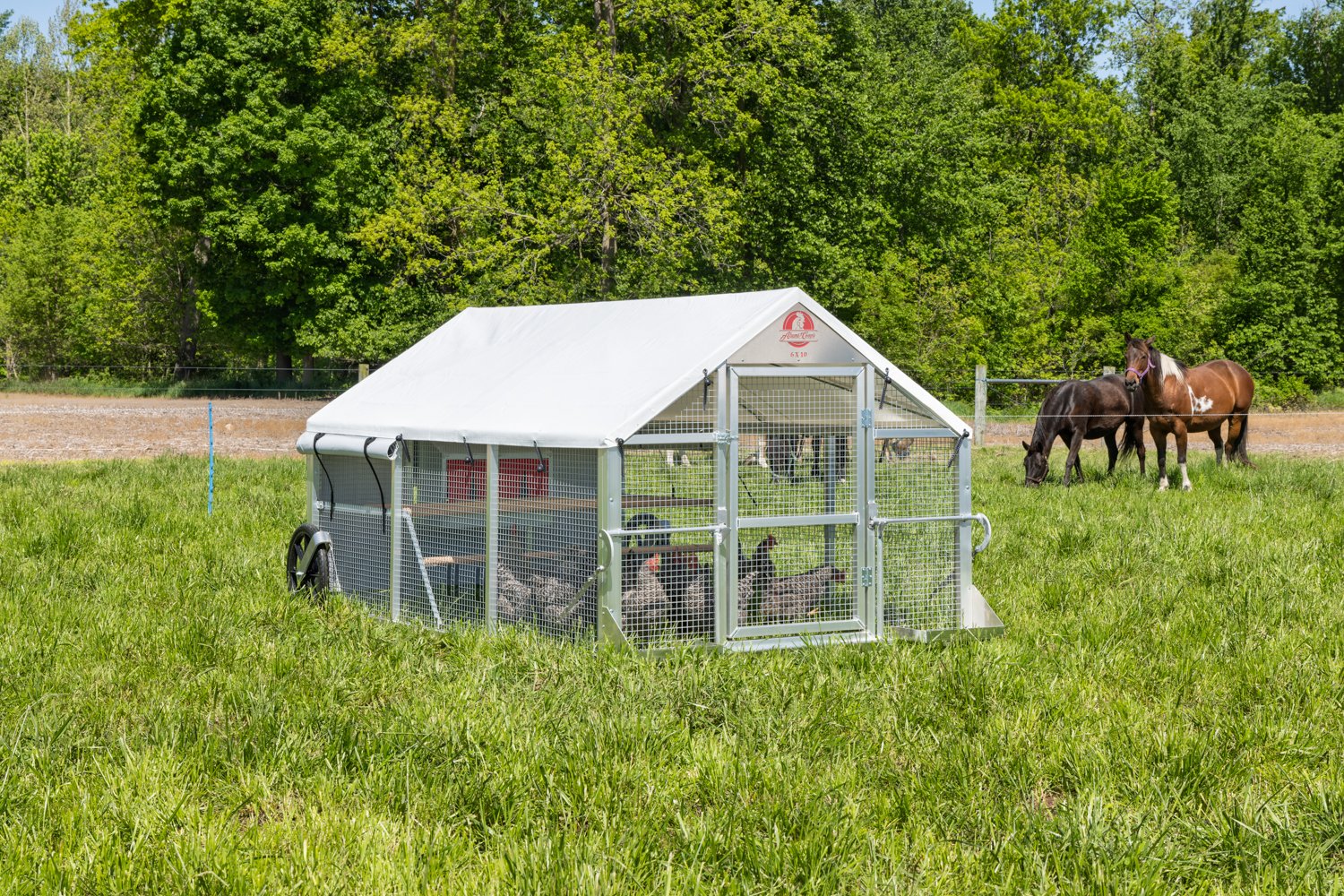 6 × 10 Original Alumi-Coop Mobile Chicken Coop | Walker Supply