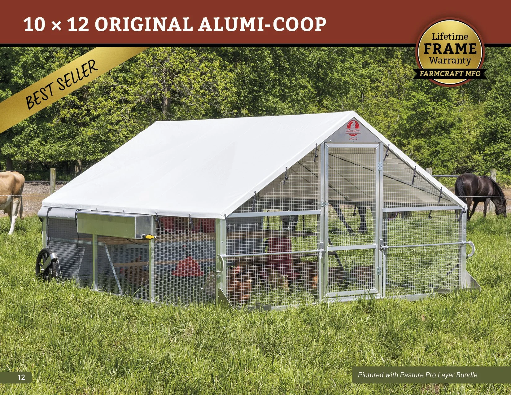 10 × 12 Original Alumi-Coop Pastured Poultry Coop