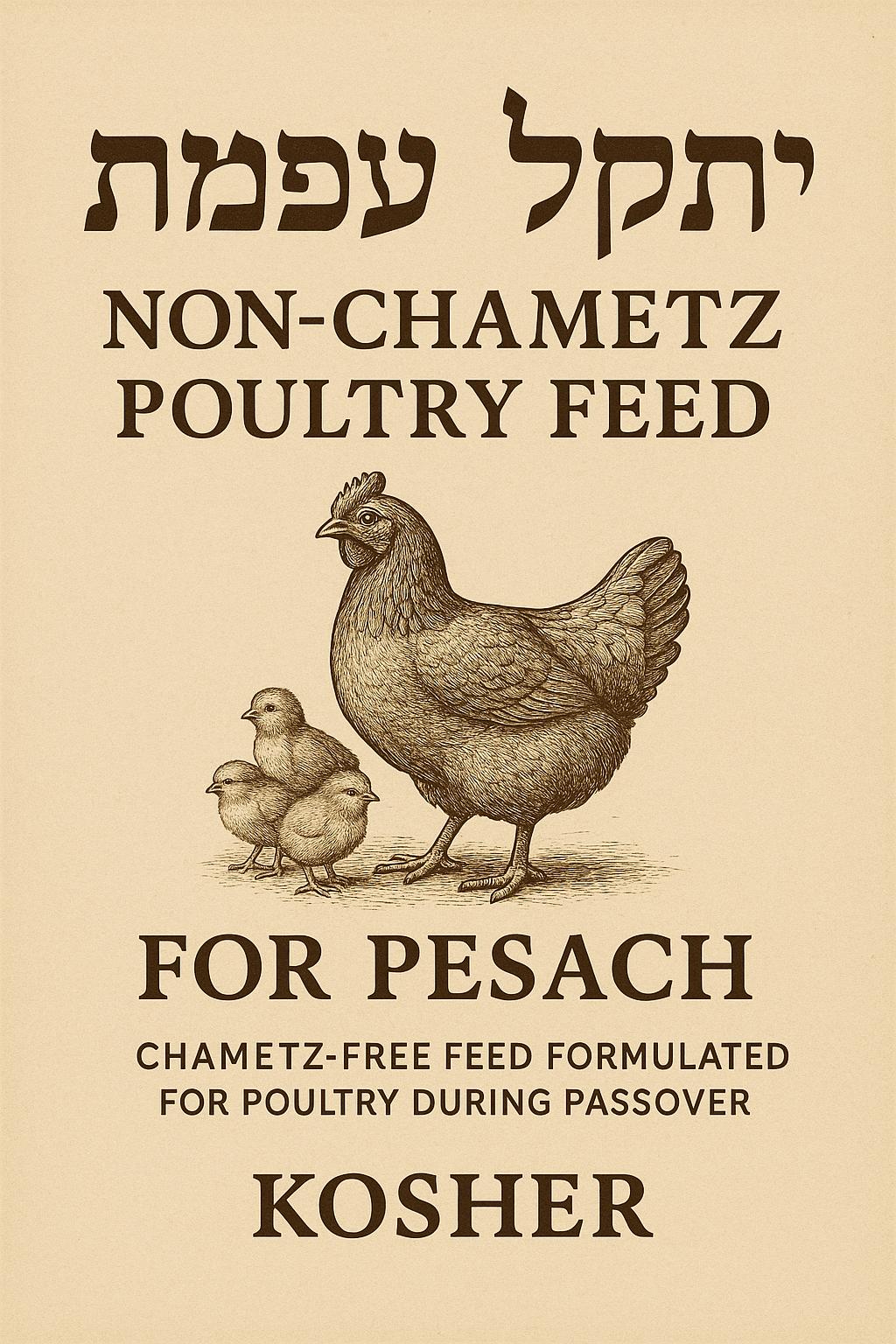 Non-Chametz Poultry Feed for Pesach | Kosher Passover Feed