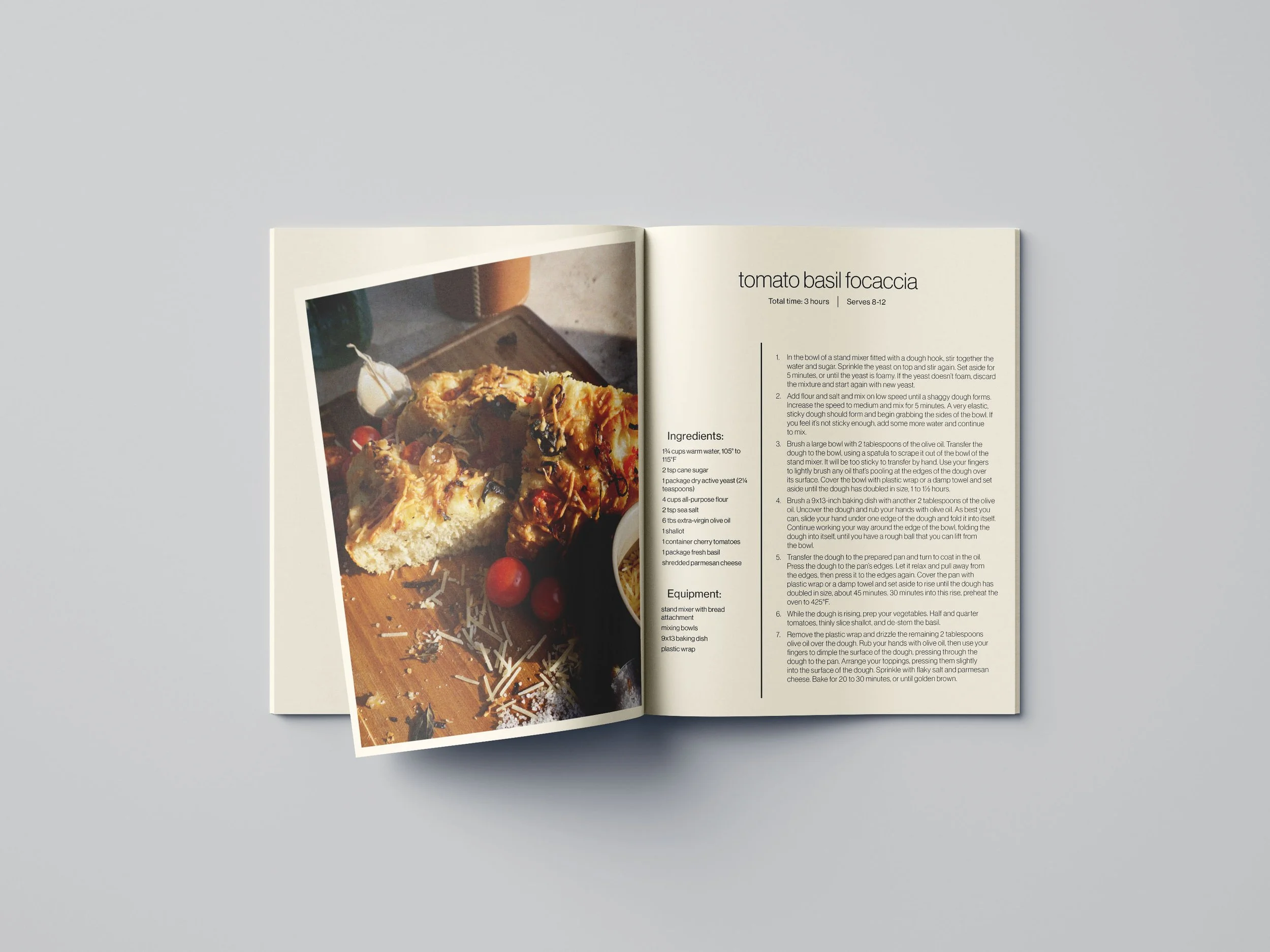 cookbook mockup