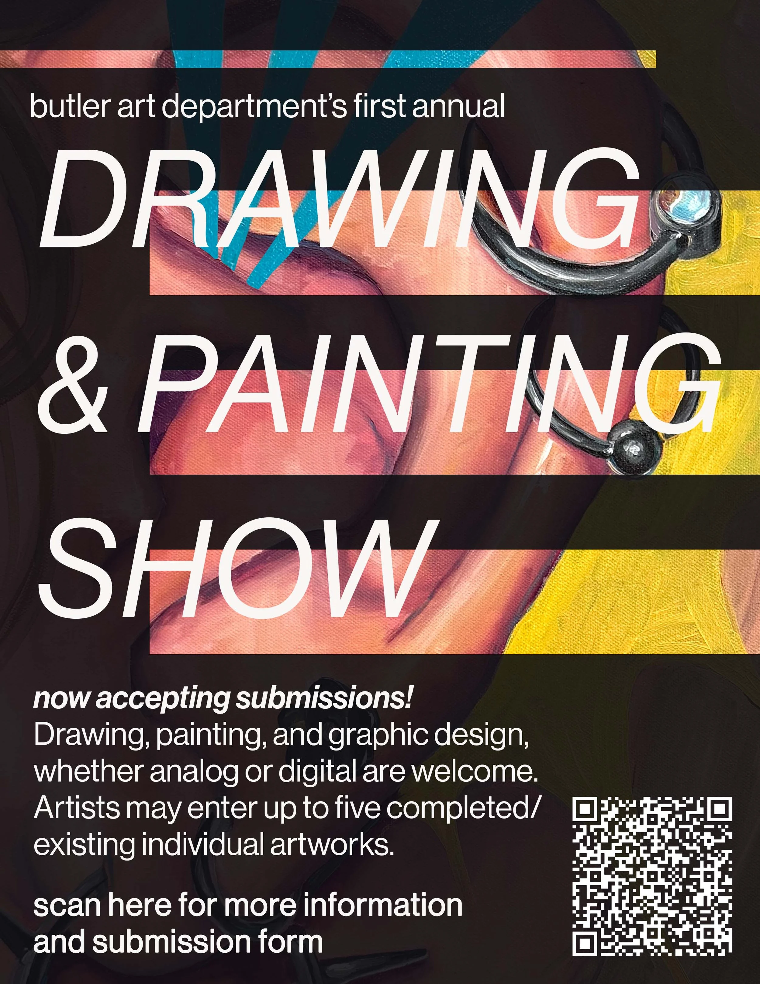 drawing and painting show flyer
