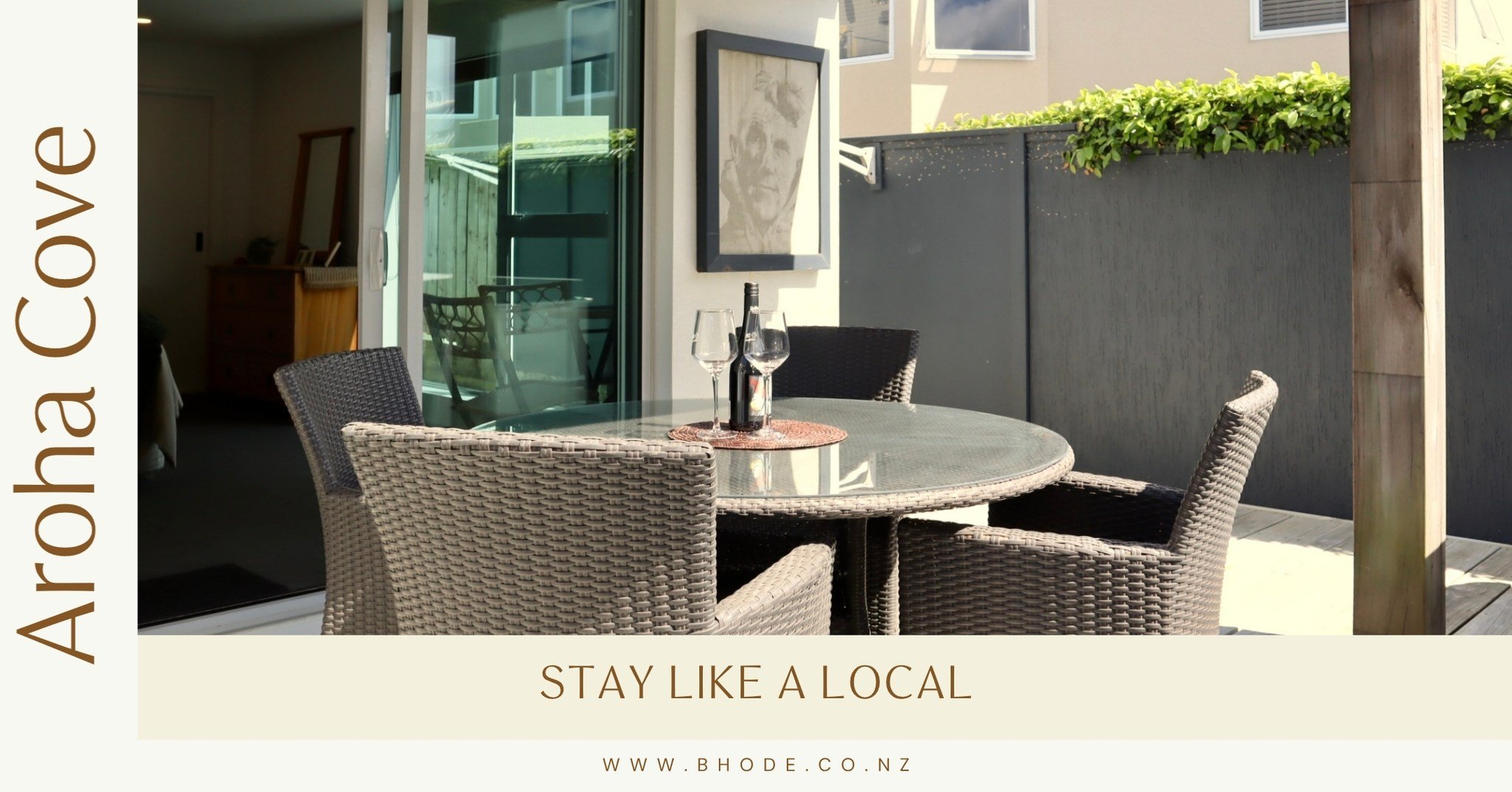 Whether it&rsquo;s a quiet breakfast at the cosy indoor table or a relaxed evening meal at your private patio dining set, Aroha Cove makes every meal feel special. A little retreat for two, right in the heart of town.

Open to book from tomorrow on a