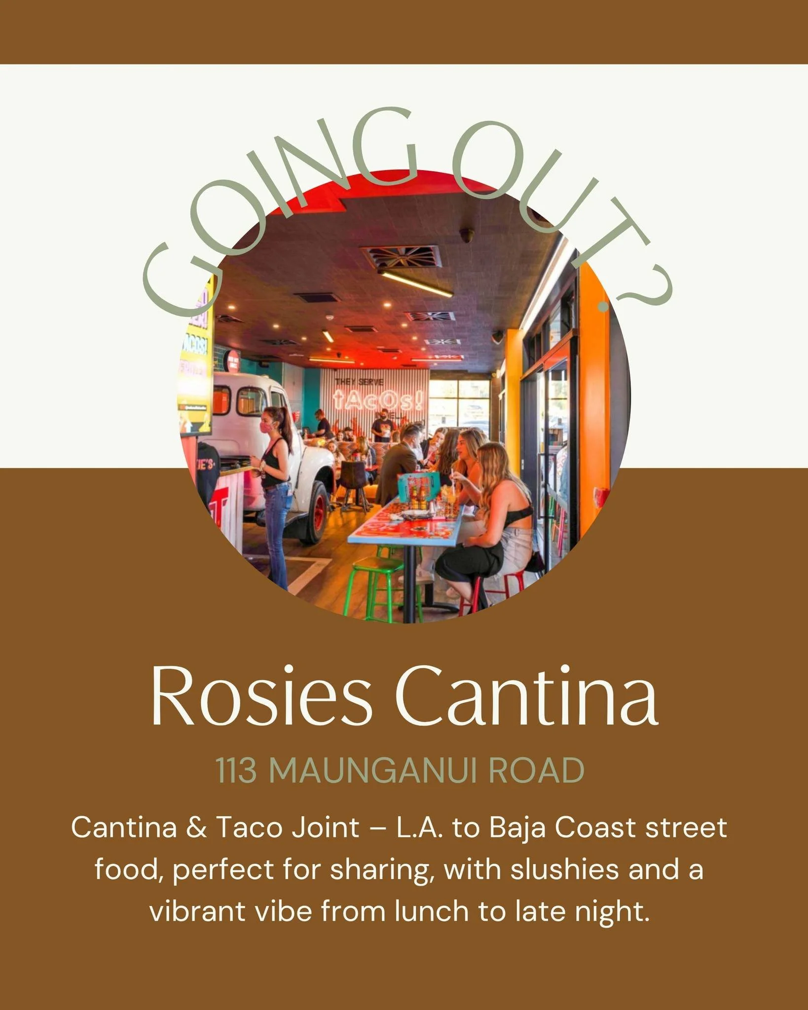 Rosie&rsquo;s Red Hot Cantina &ndash; just a short stroll from The Boat House, The Hideaway, and Manhattan Suite. Enjoy vibrant street food, slushies, and good times. Book now at www.bhode.co.nz

#bhodeescapes #luxuryretreats #escapetheordinary