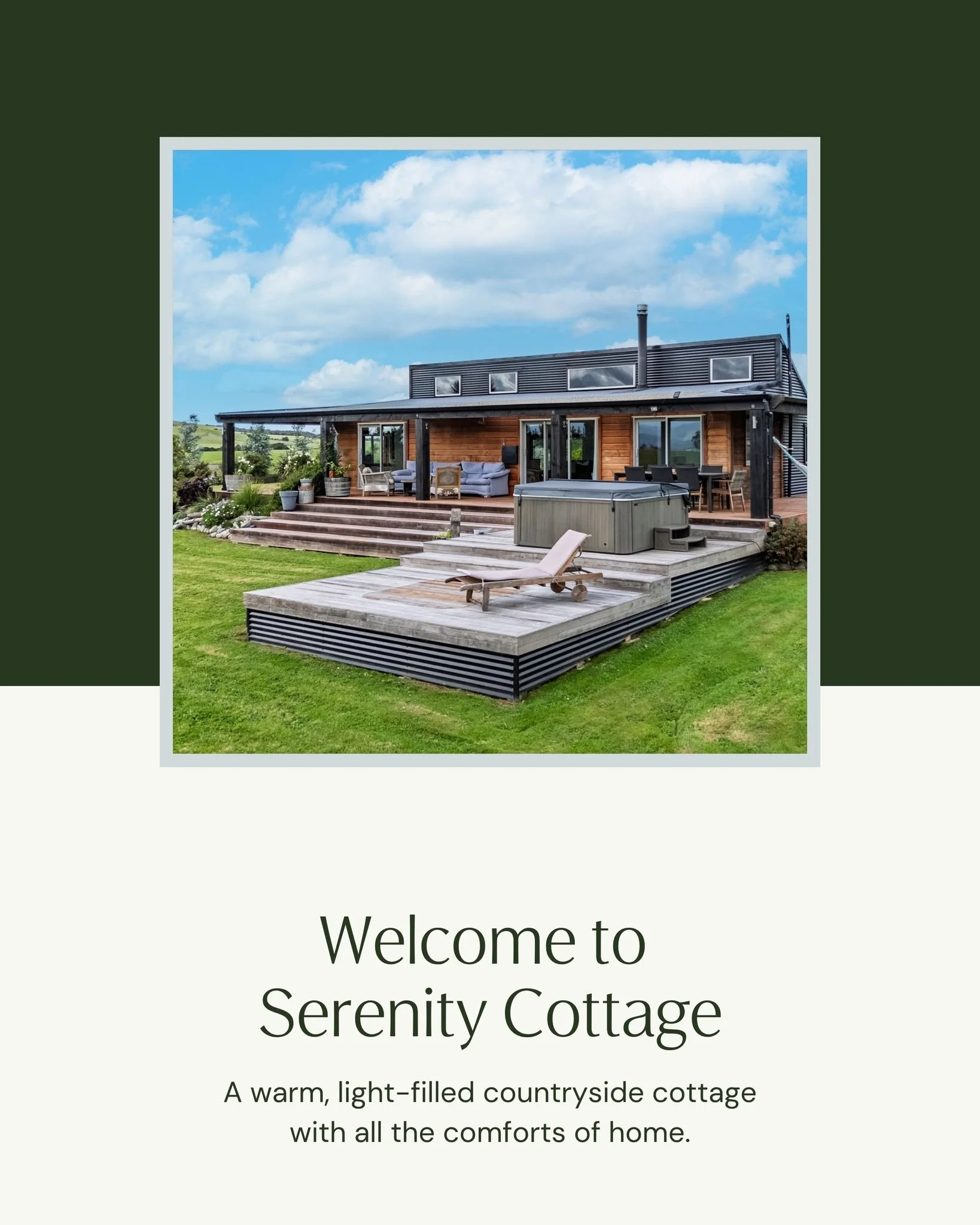 Introducing Serenity Cottage &ndash; the heart of John Barron Retreat. A warm, light-filled countryside stay designed for slow mornings, shared meals, and quiet moments surrounded by nature.

Book your stay at www.bhode.co.nz.

#johnbarronretreat #bh