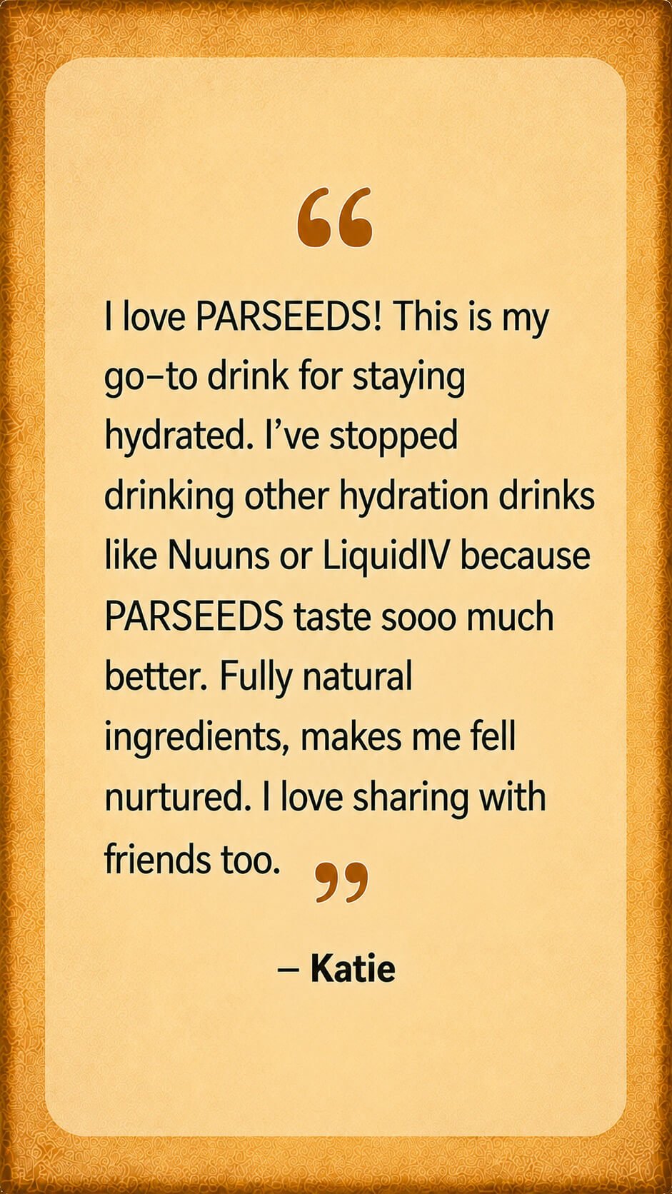 PARSEEDS review from Katie