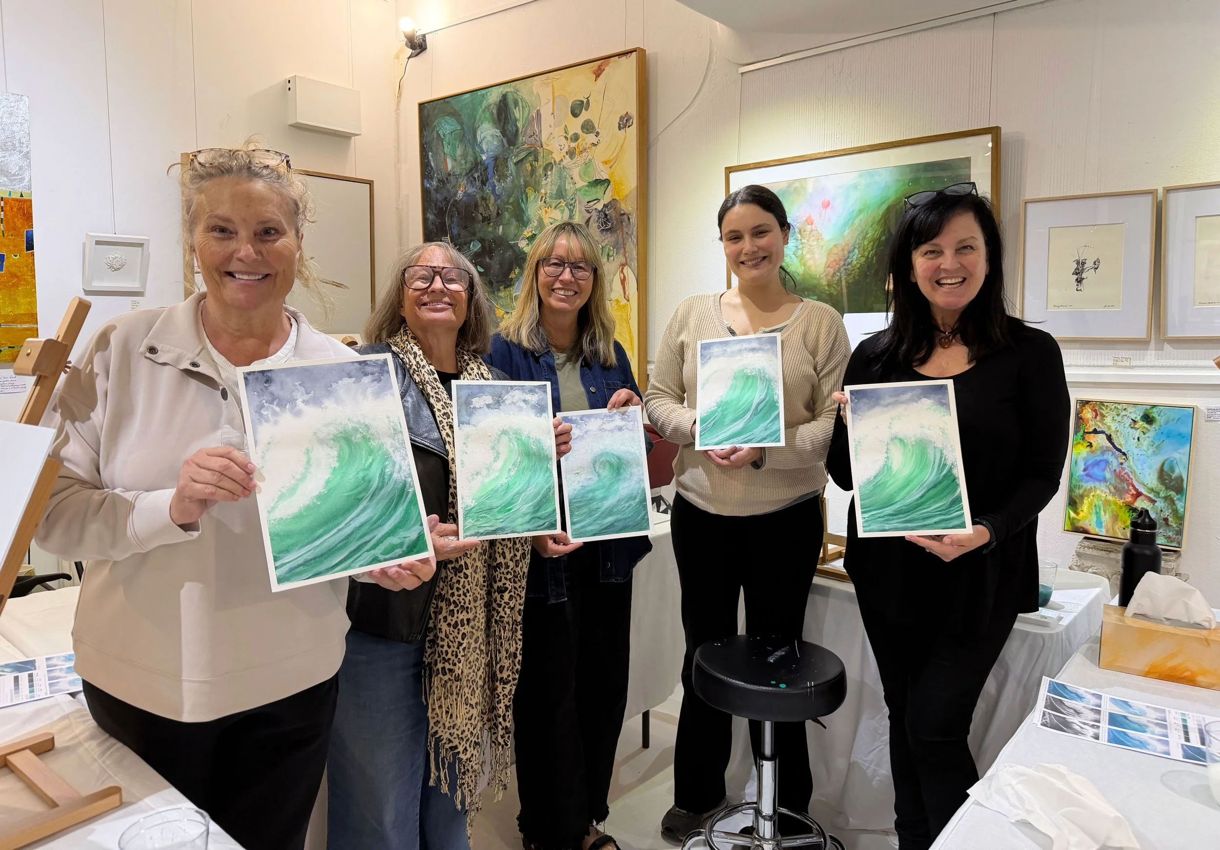 Watercolour Workshops at Avalon Art Gallery. Join Ann-maree as she guides you through painting while surrounded by art.