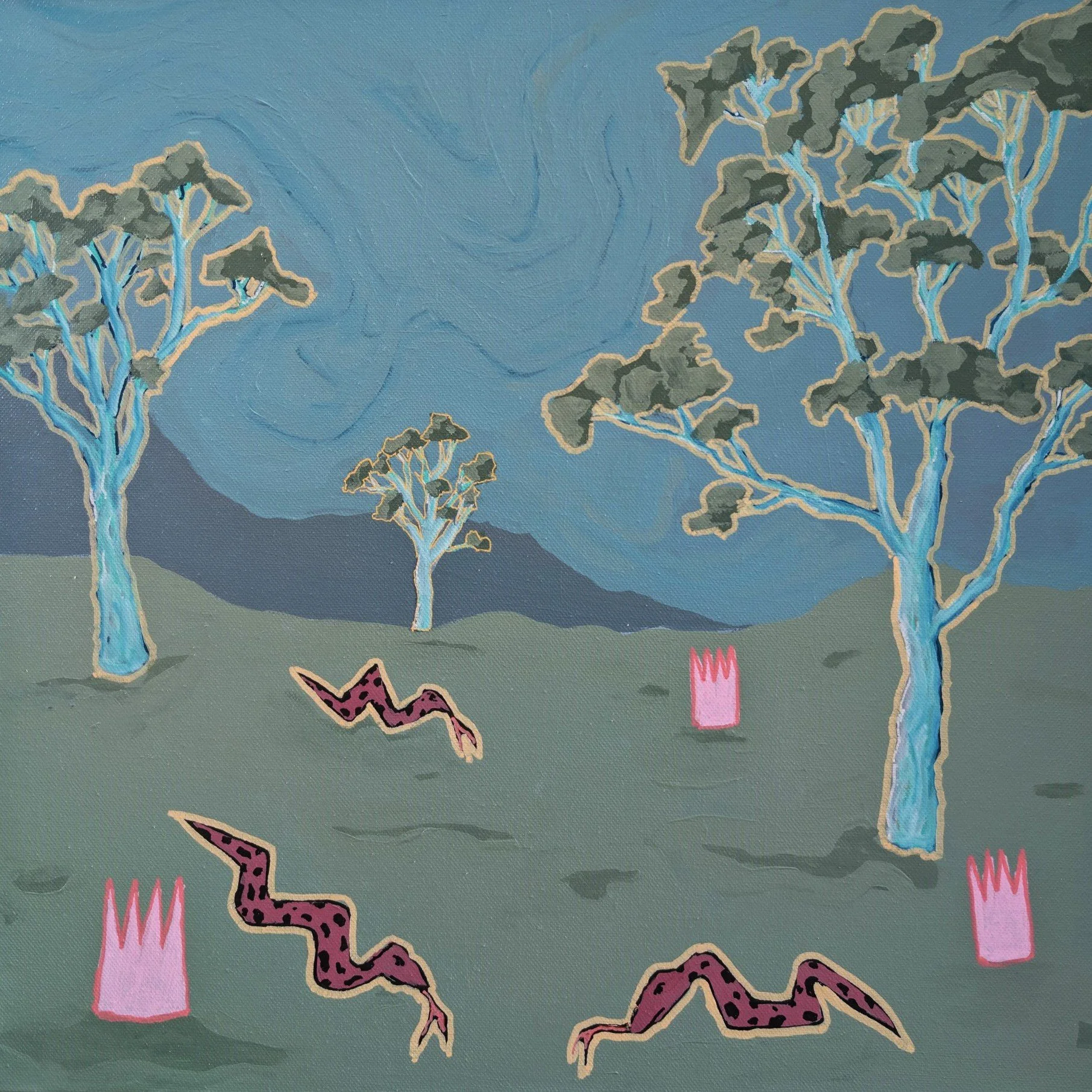 SNAKES IN THE GRASS print