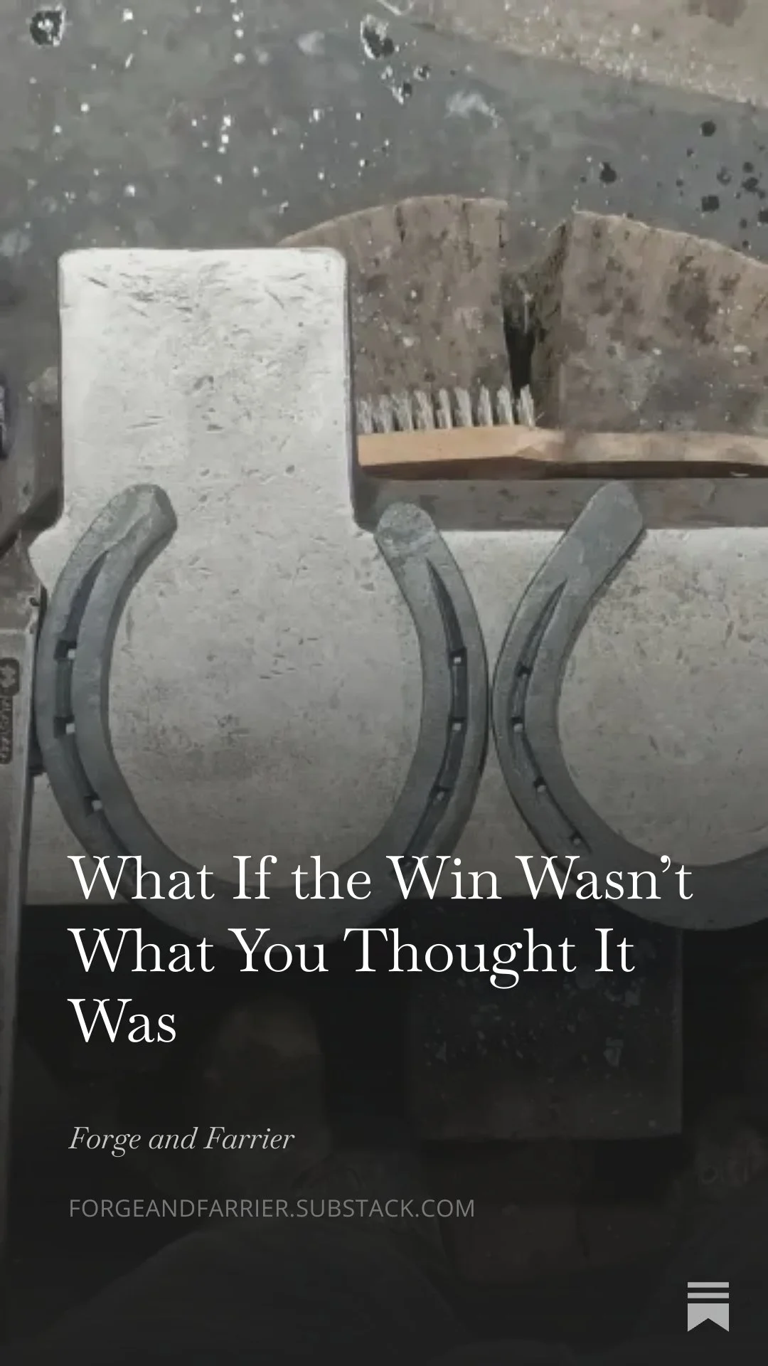 Put up a new piece today. Not about winning or proving anything, but about the quieter work that shapes who you are when no one’s watching.