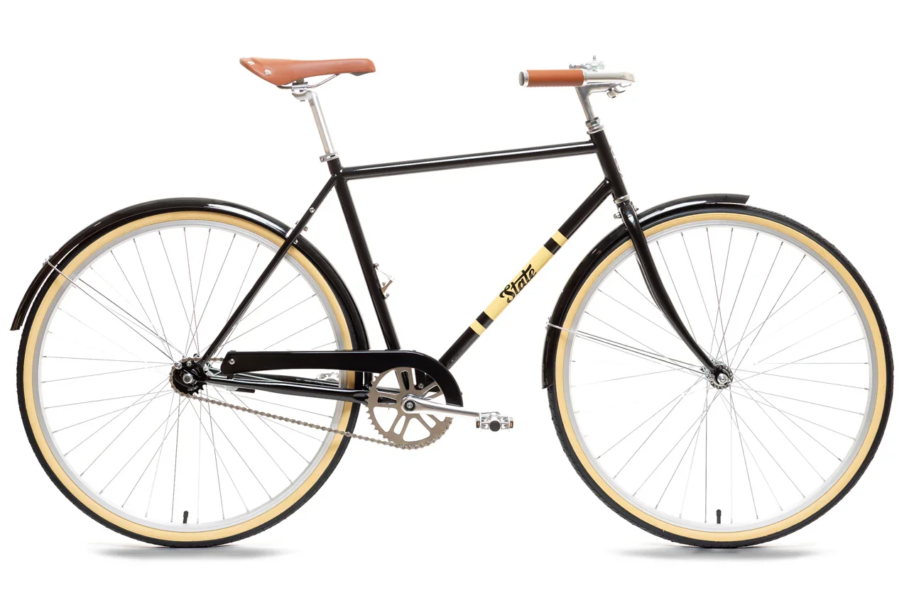 State Bicycle Co. City Bike - The Black & Tan (Single-Speed