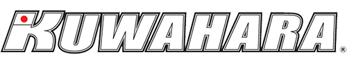 Kuwahara logo with bold stylized text and a small red dot above the 'K'.