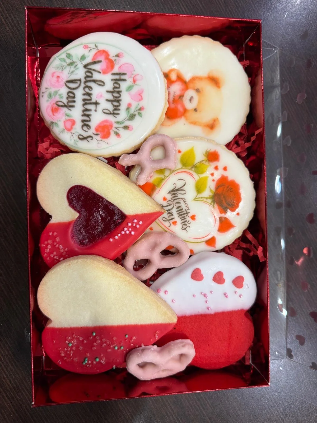 6 Valentine Cookie Box