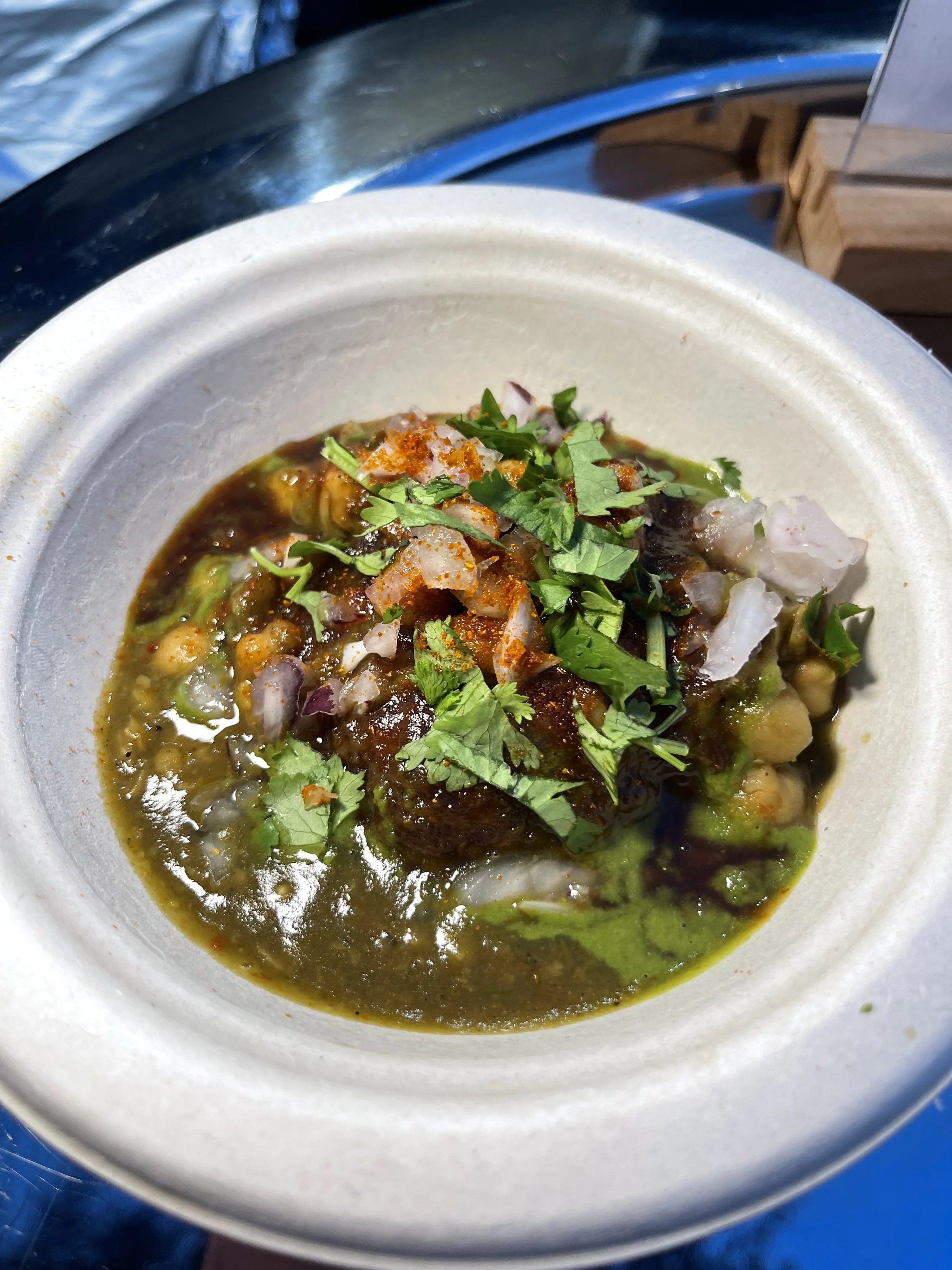 Samosa Chaat Close-Up