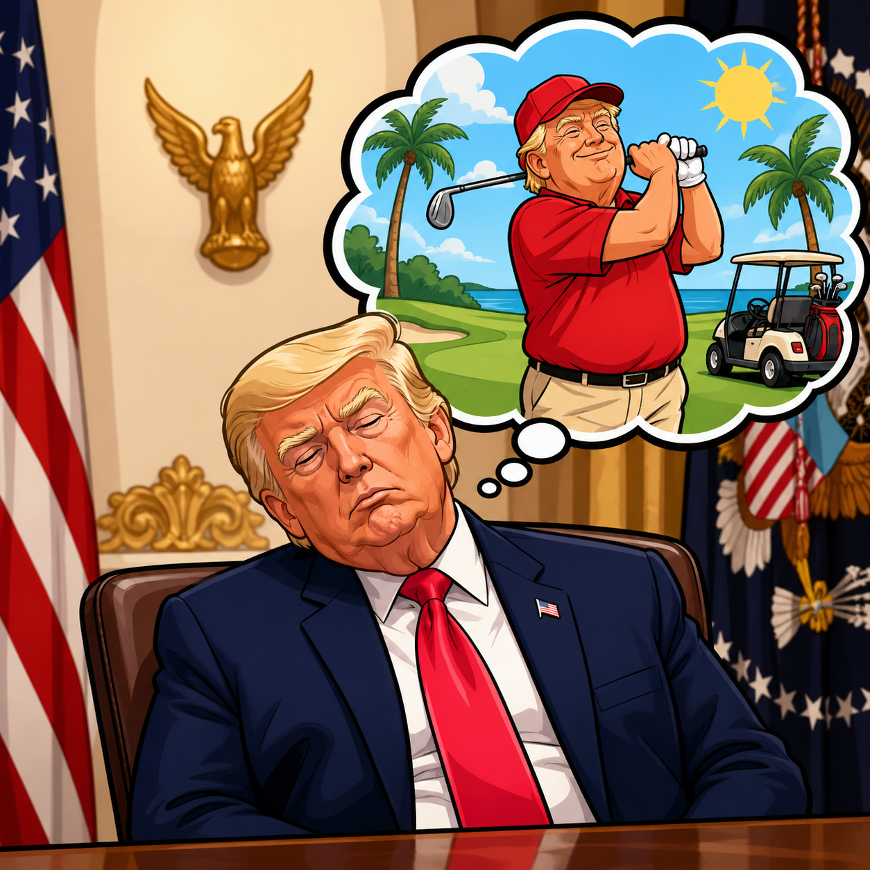 TIME TO TURN OUT THE LIGHTS AND LET TRUMP SLEEP IN FLORIDA