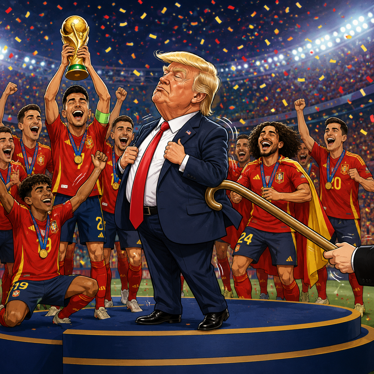 THE WORLD CUP ENDED, BUT TRUMP STILL WOULDN’T LEAVE THE STAGE